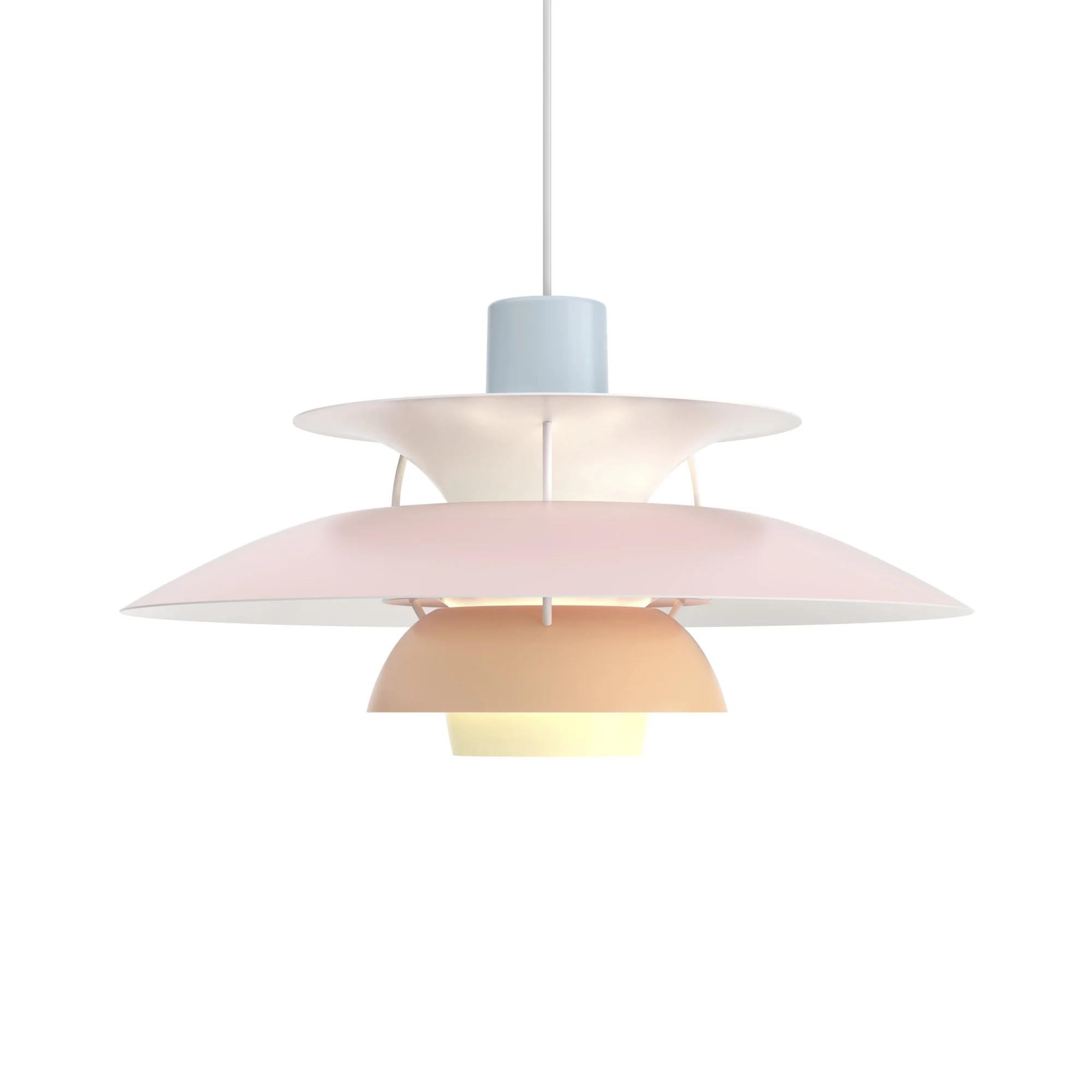 Lampa wisząca PH 5 pastelowy niebieski z różowym i brzoskwiniowym - Image 3