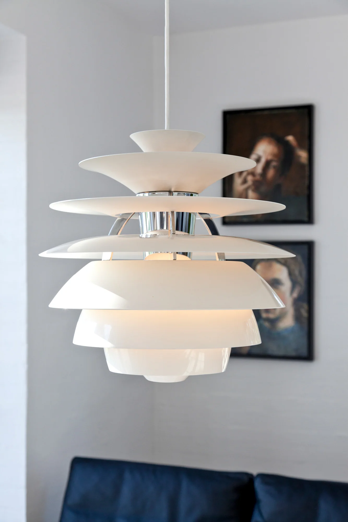 Lampa wisząca PH SNOWBALL biały z chromowanym wykończeniem - Image 7