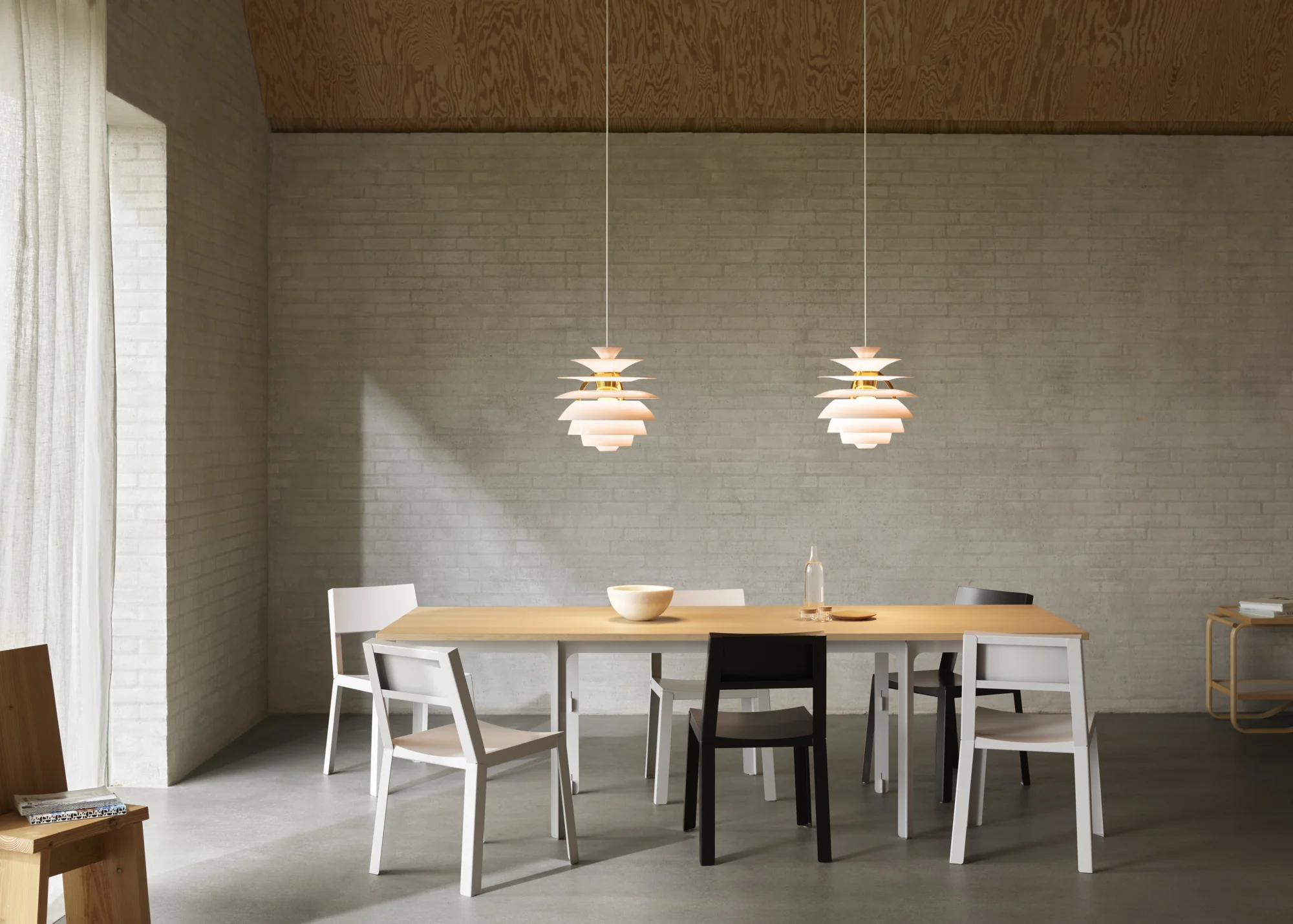 Lampa wisząca PH SNOWBALL kremowy z mosiężnym wykończeniem - Image 5