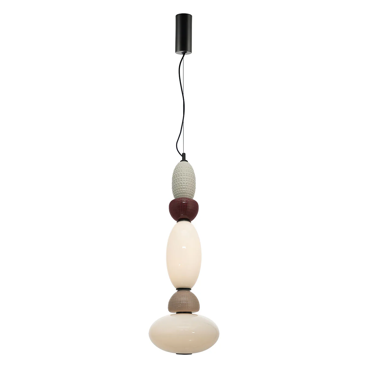 Lampa wisząca pionowa GARCA kremowa ceramika - Image 4