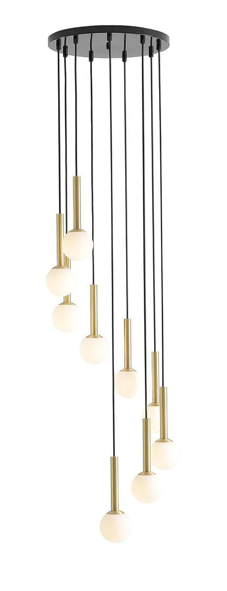 Lampa wisząca RIU GRAND czarny z mosiężnym wykończeniem - Image 7