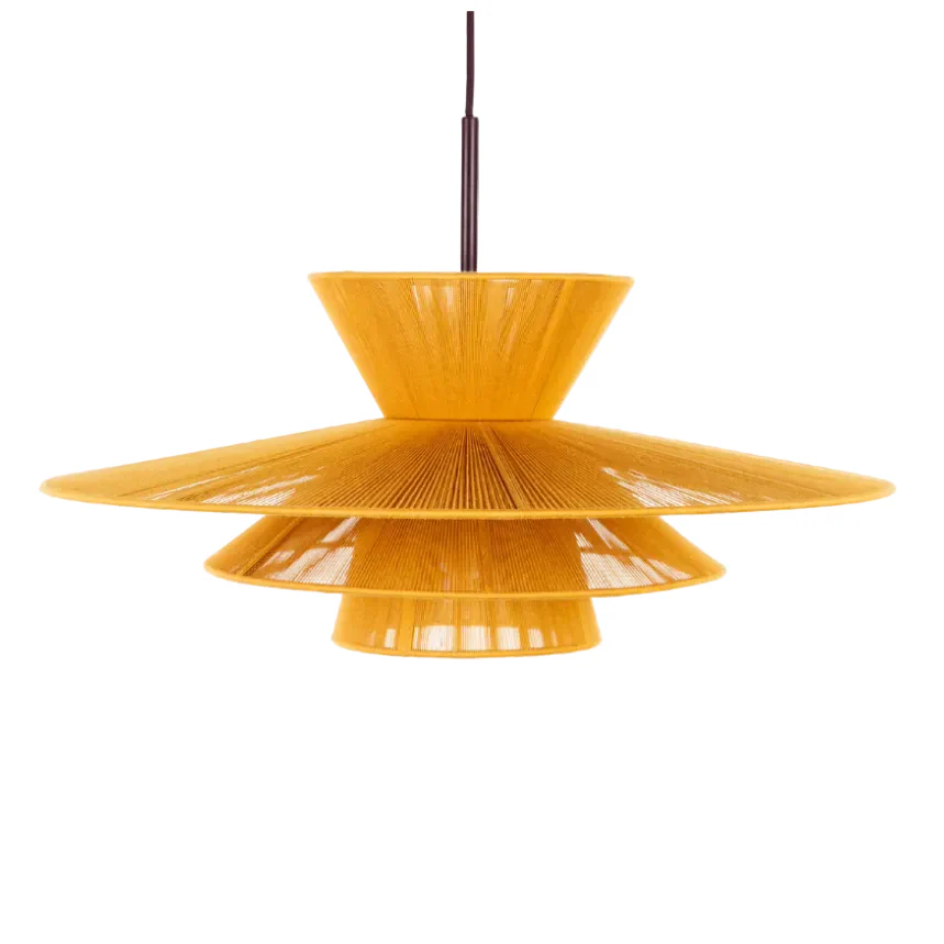 Lampa wisząca SOLLE miodowy żółty