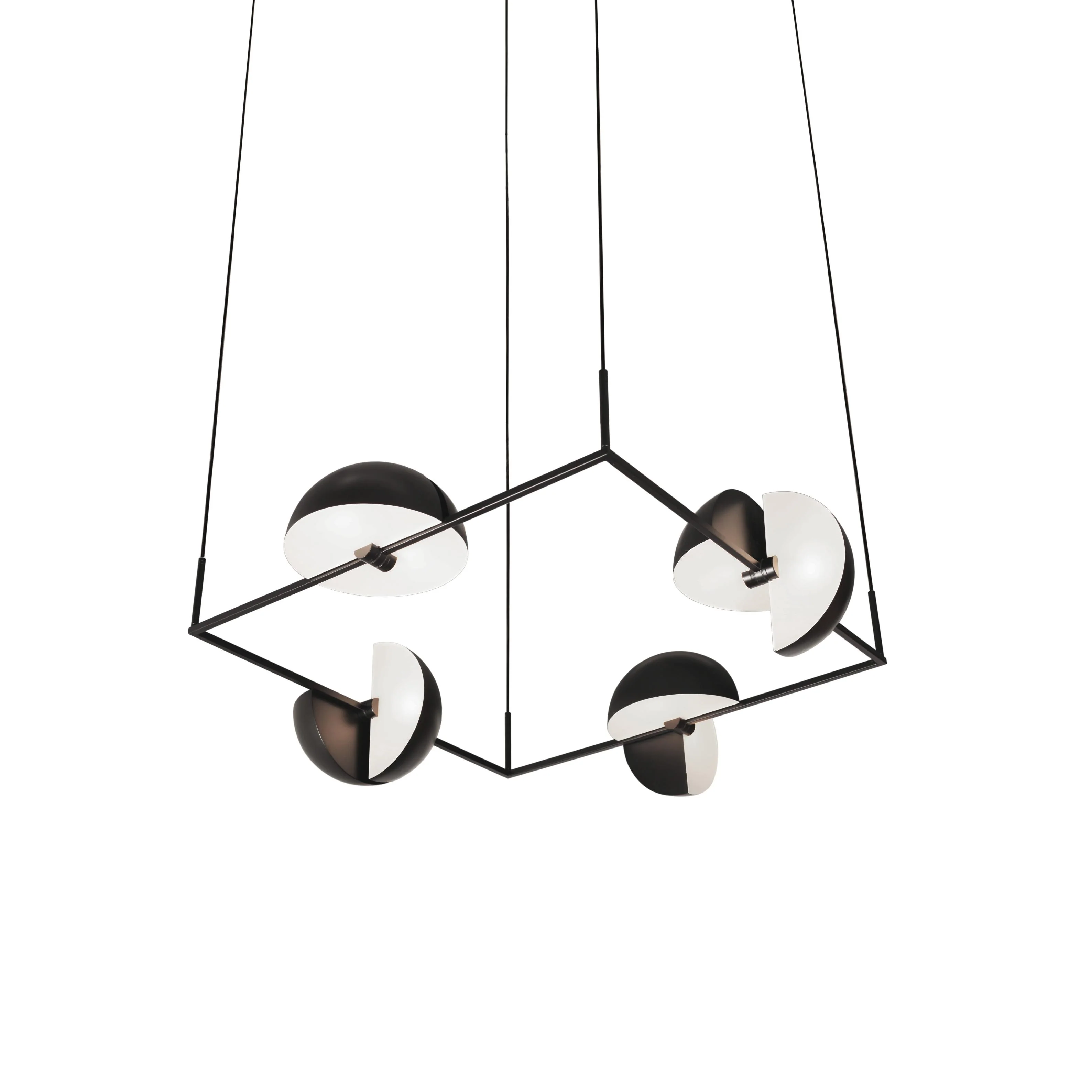Lampa wisząca TRAPEZE QUARTETTE czarny