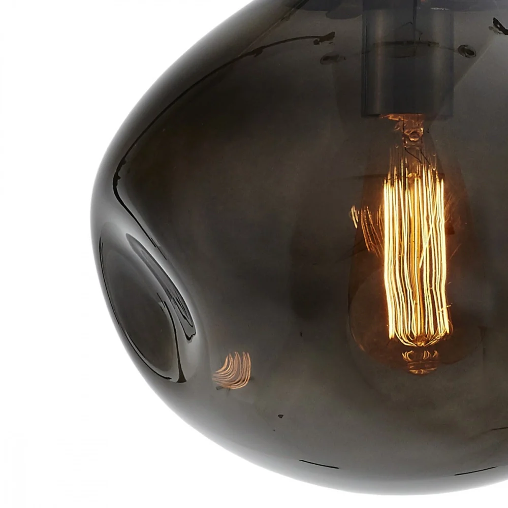 Lampa wisząca trzypunktowa AVIA 3 dymiony czarny z czarnym wykończeniem - Image 6