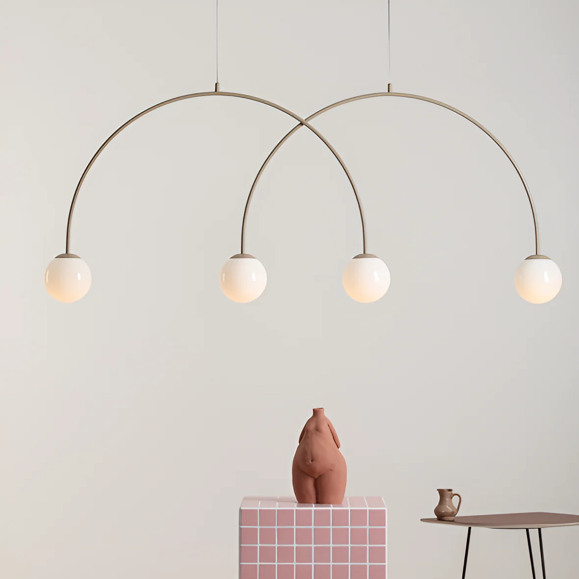 Lampa wisząca UNA DUO beżowy - Image 4