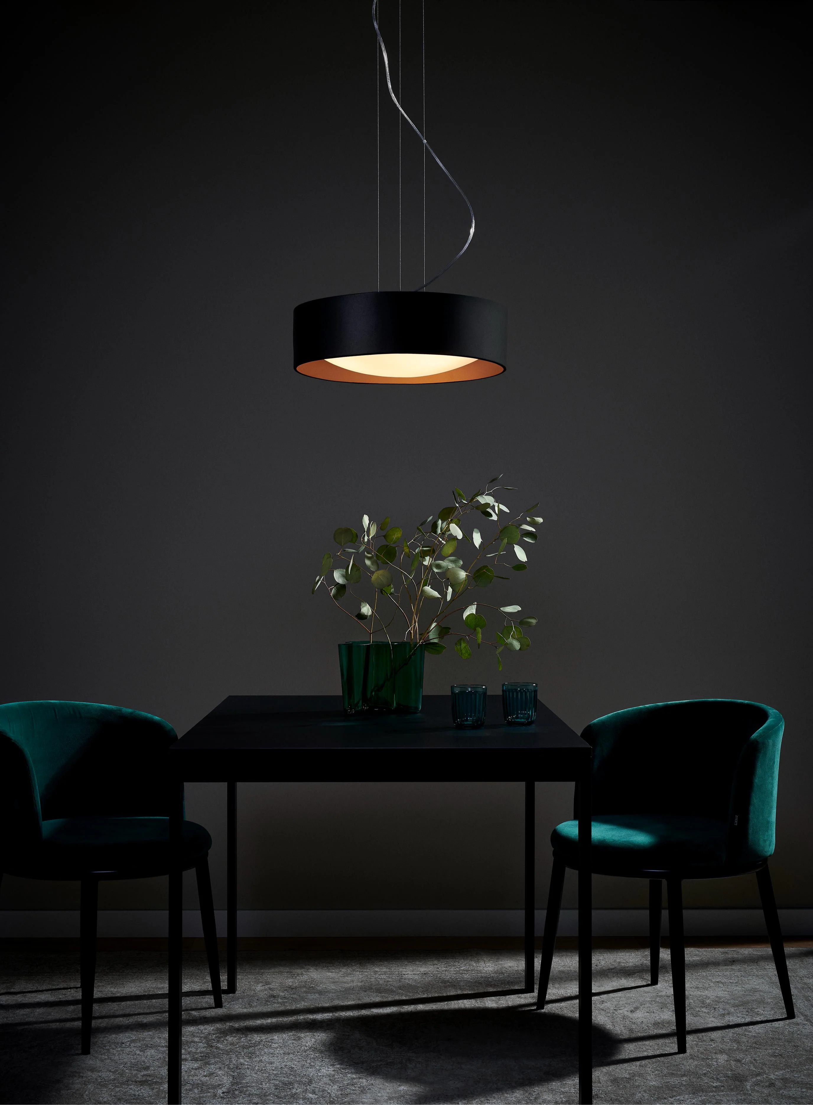 Lampa wisząca VERO czarny ze złotym środkiem - Image 2