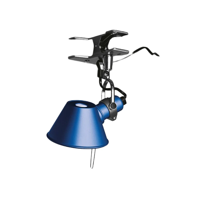 Lampa z klipsem TOLOMEO PINZA MICRO niebieski