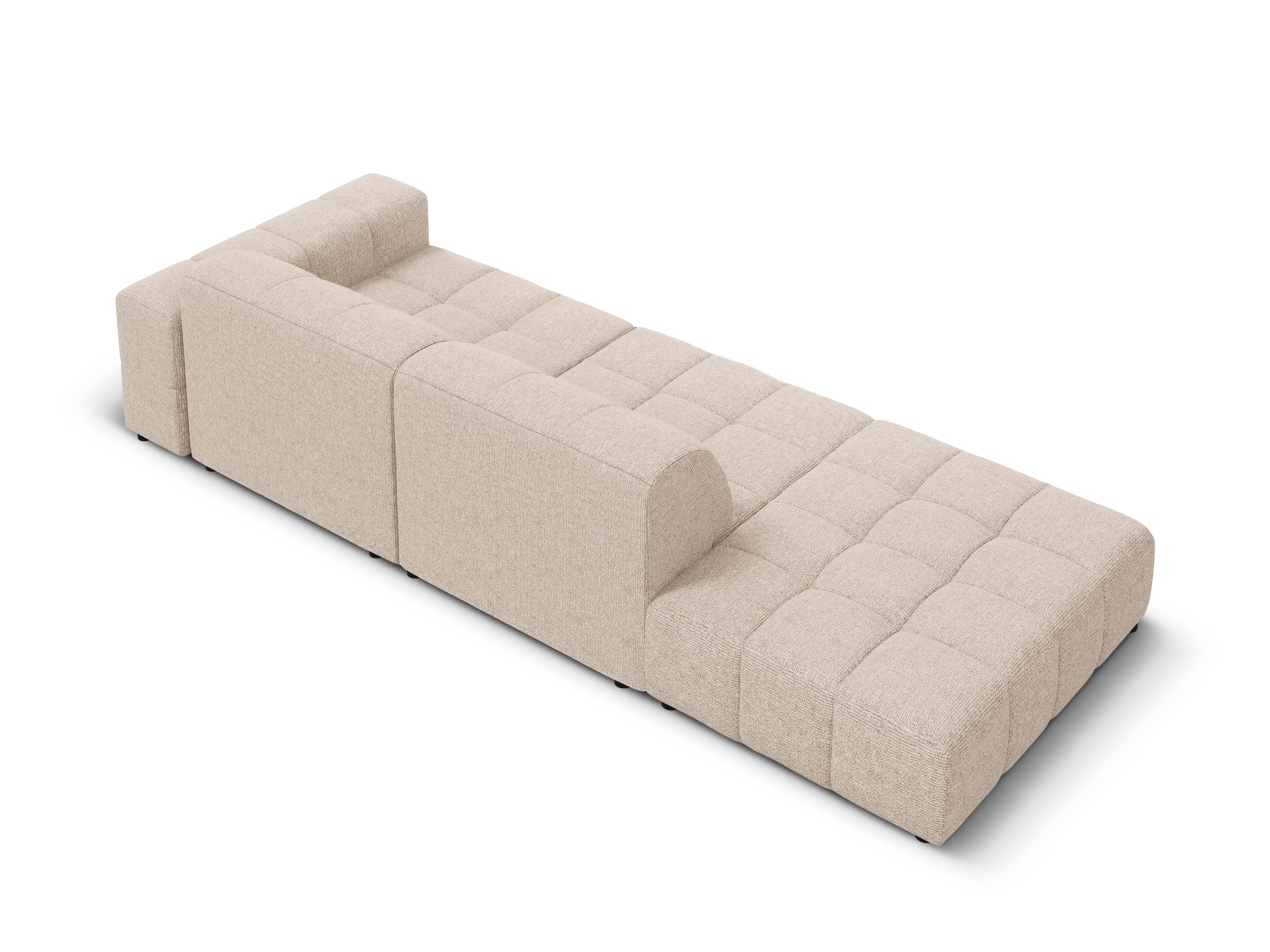 Sofa lewostronna 3-osobowa CHICAGO beżowy szenil - Image 5