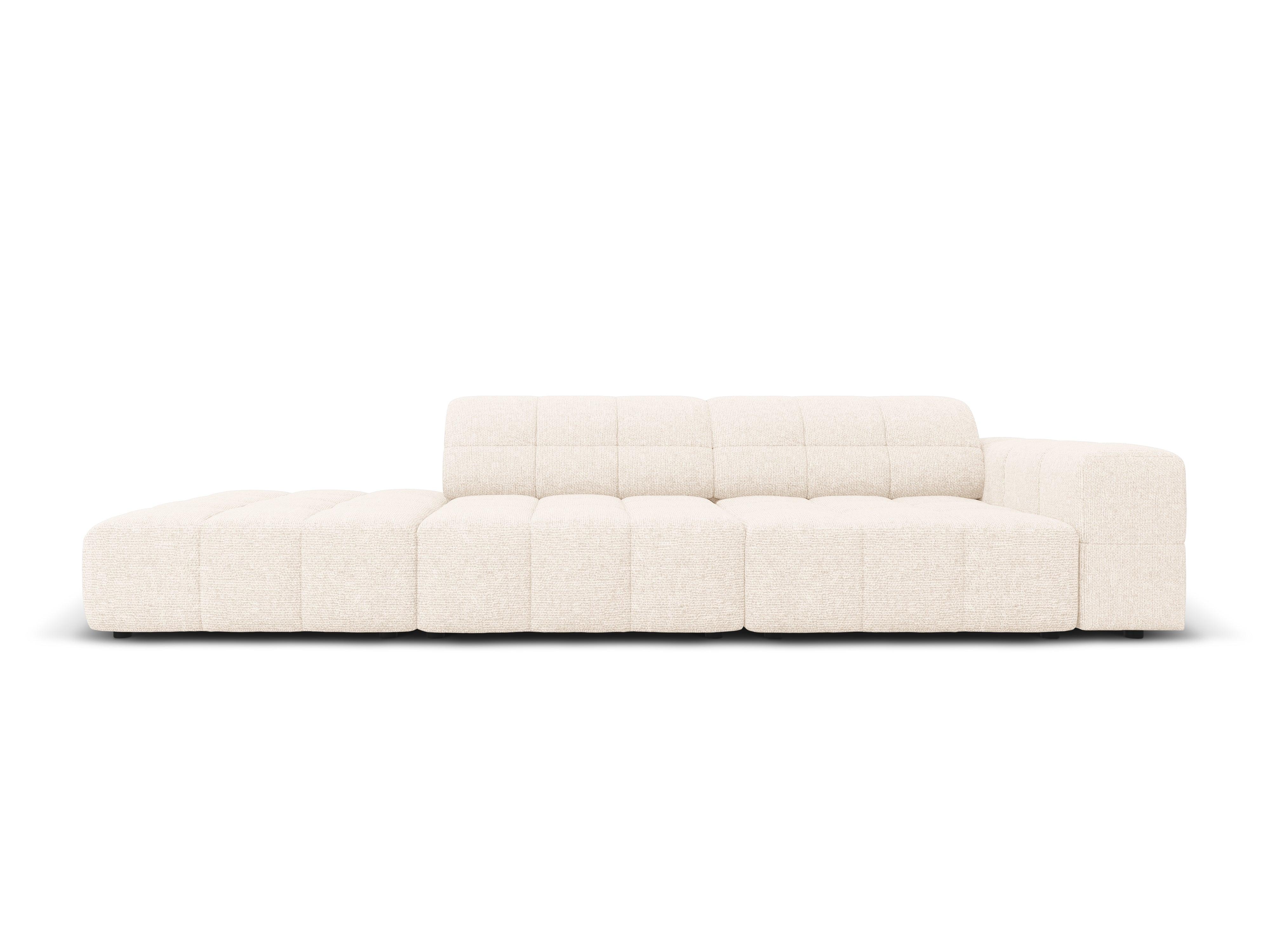 Sofa lewostronna 3-osobowa CHICAGO jasnobeżowy szenil - Image 3