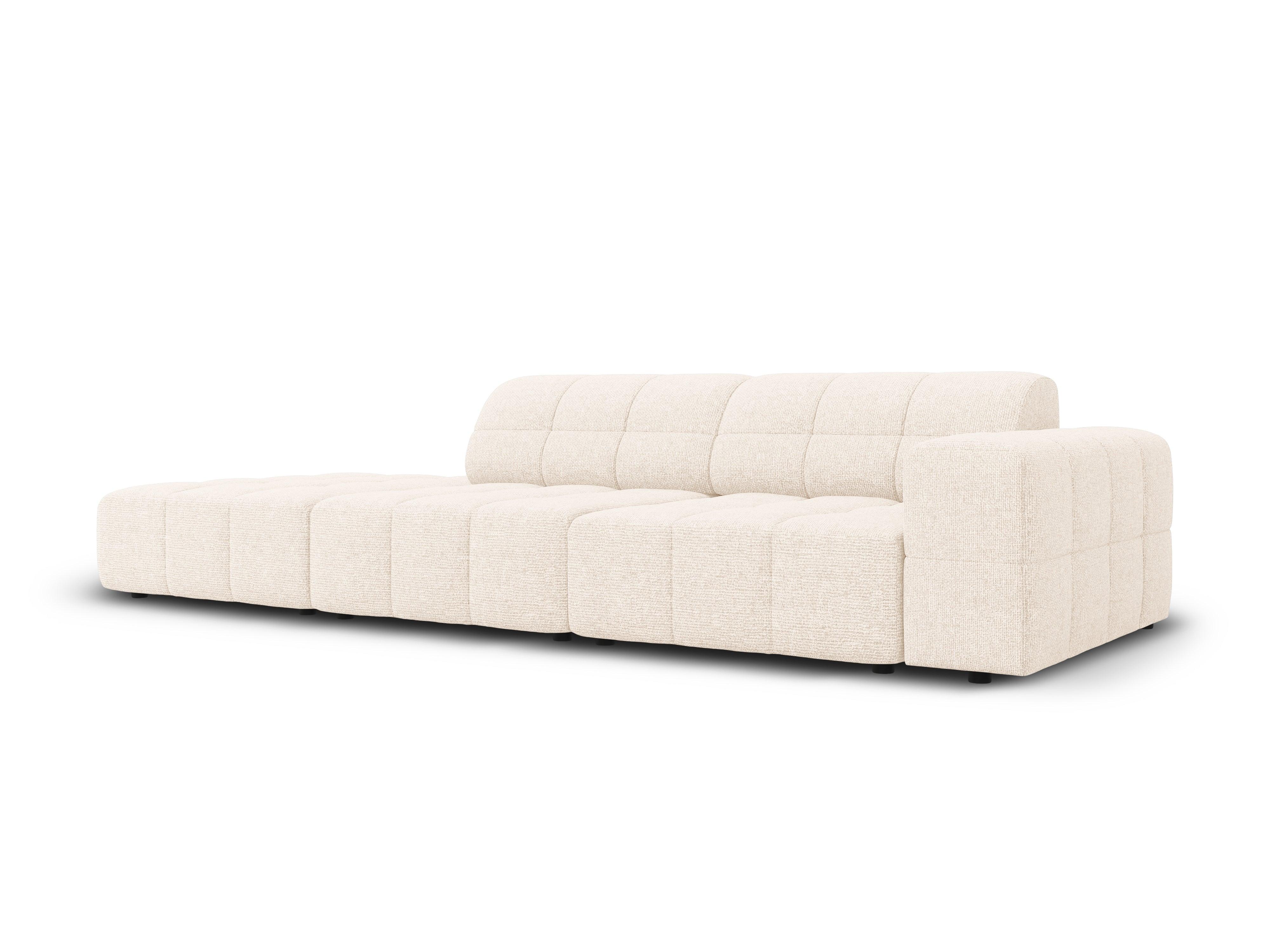 Sofa lewostronna 3-osobowa CHICAGO jasnobeżowy szenil - Image 4