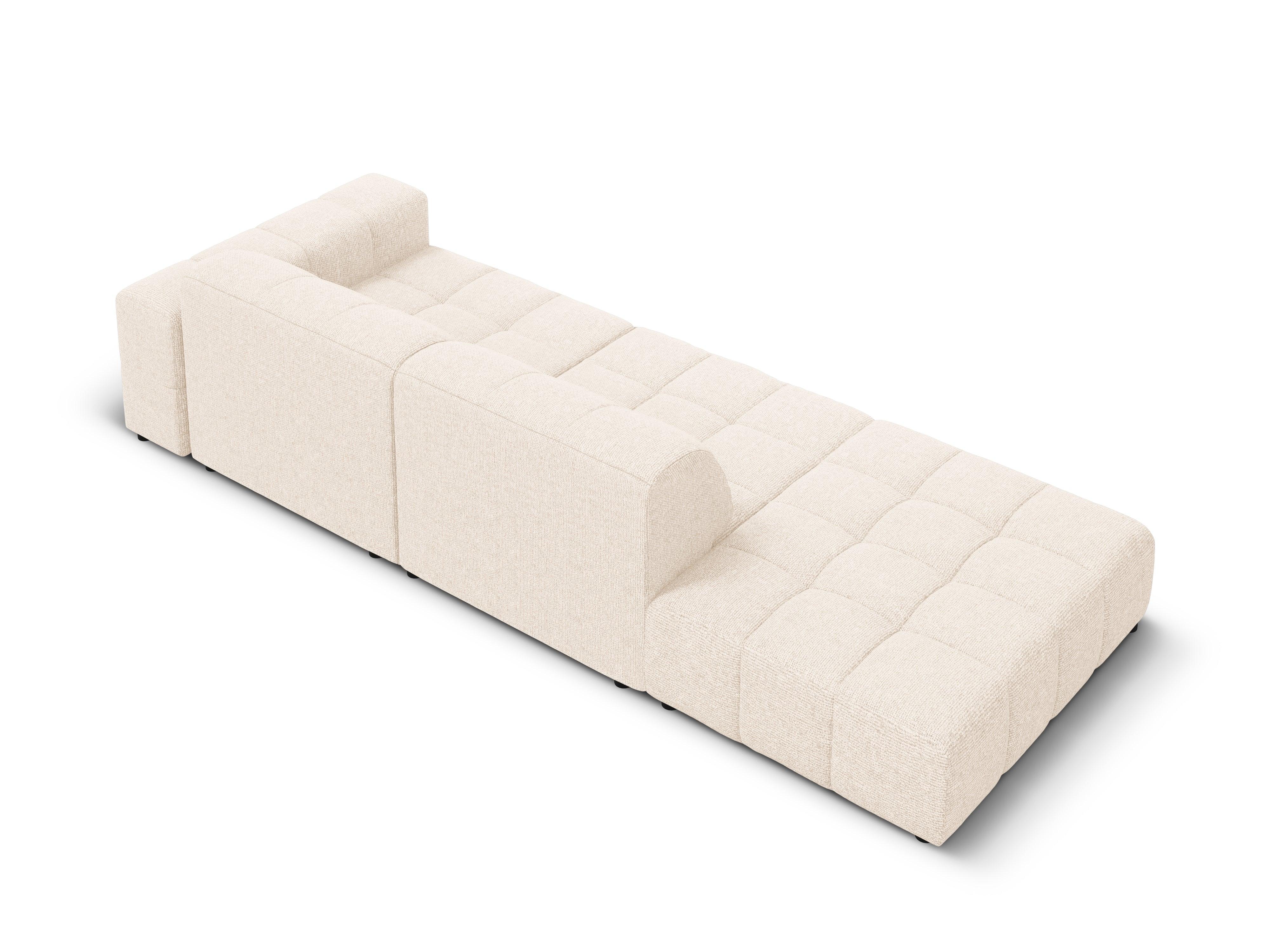Sofa lewostronna 3-osobowa CHICAGO jasnobeżowy szenil - Image 5