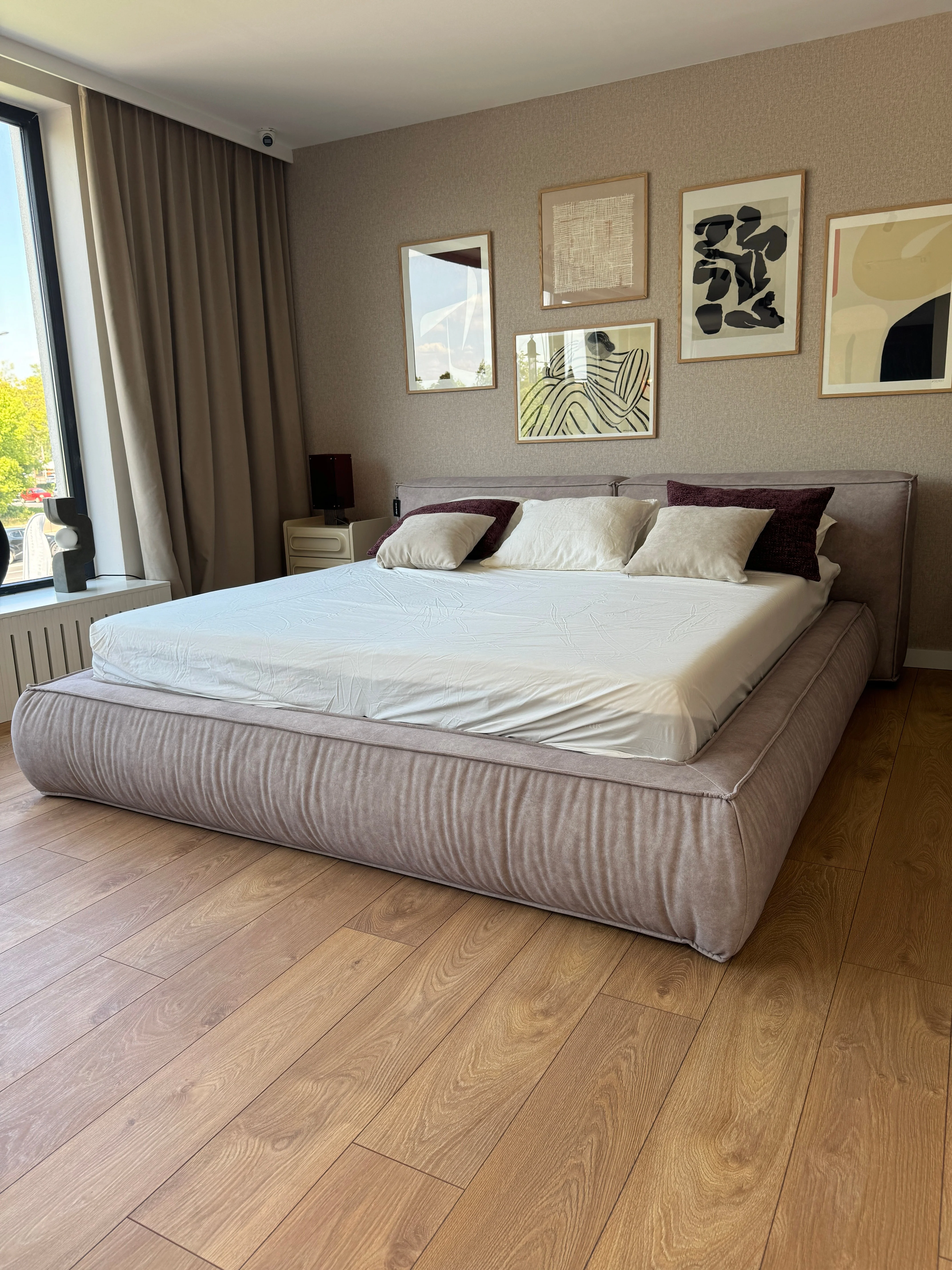 Łóżko CUSHIONS lawendowe ZOYA 02 - poekspozycyjne - Image 3