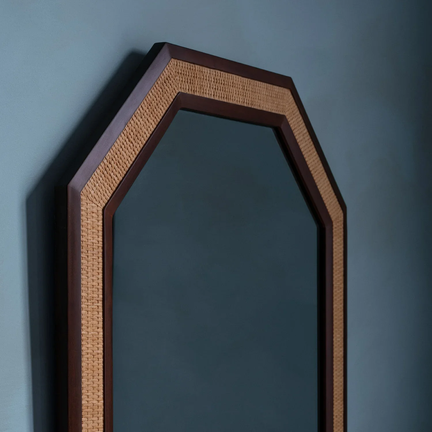Lustro RATTAN mahoń i rattan - Image 8