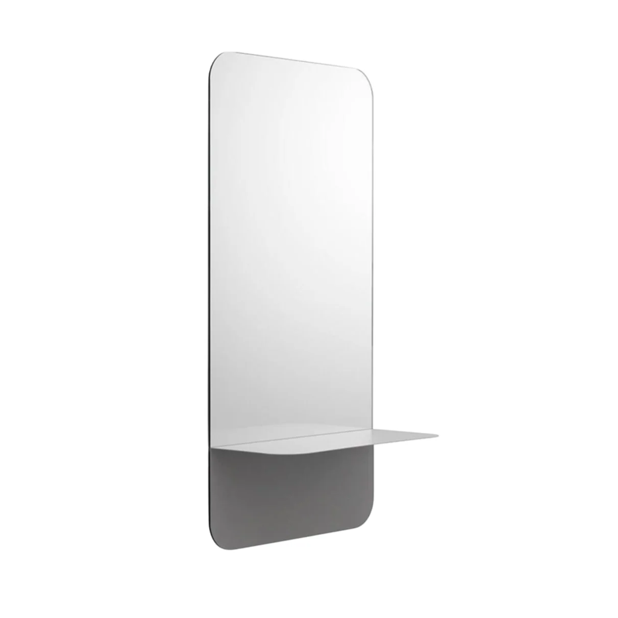 Lustro z półką HORIZON VERTICAL szary