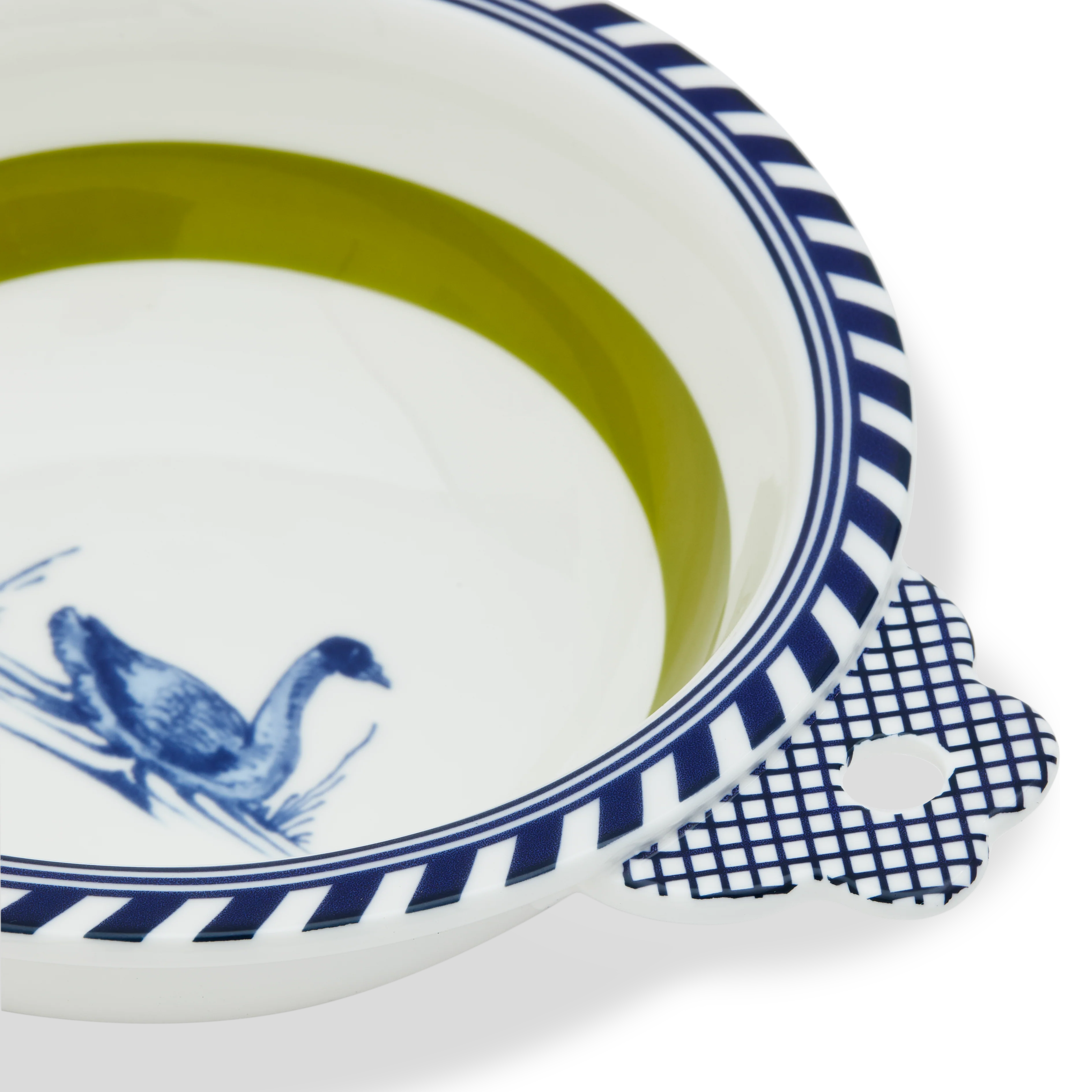 Miska BIRD biały z oliwkowym i niebieskim - Image 6