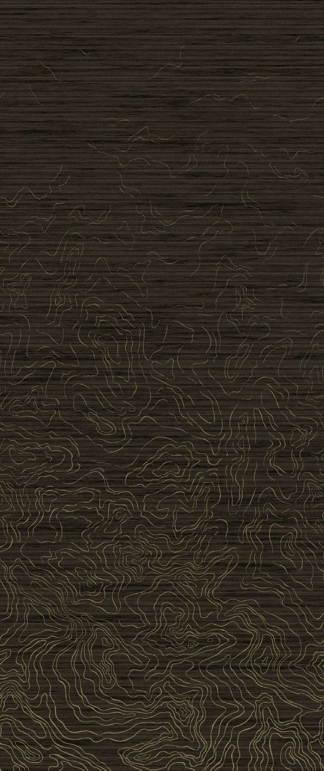 Mural tekstylny strukturalny ONDES PRÉCIEUSES - NOIR DORÉ czarny ze złotym - Image 4