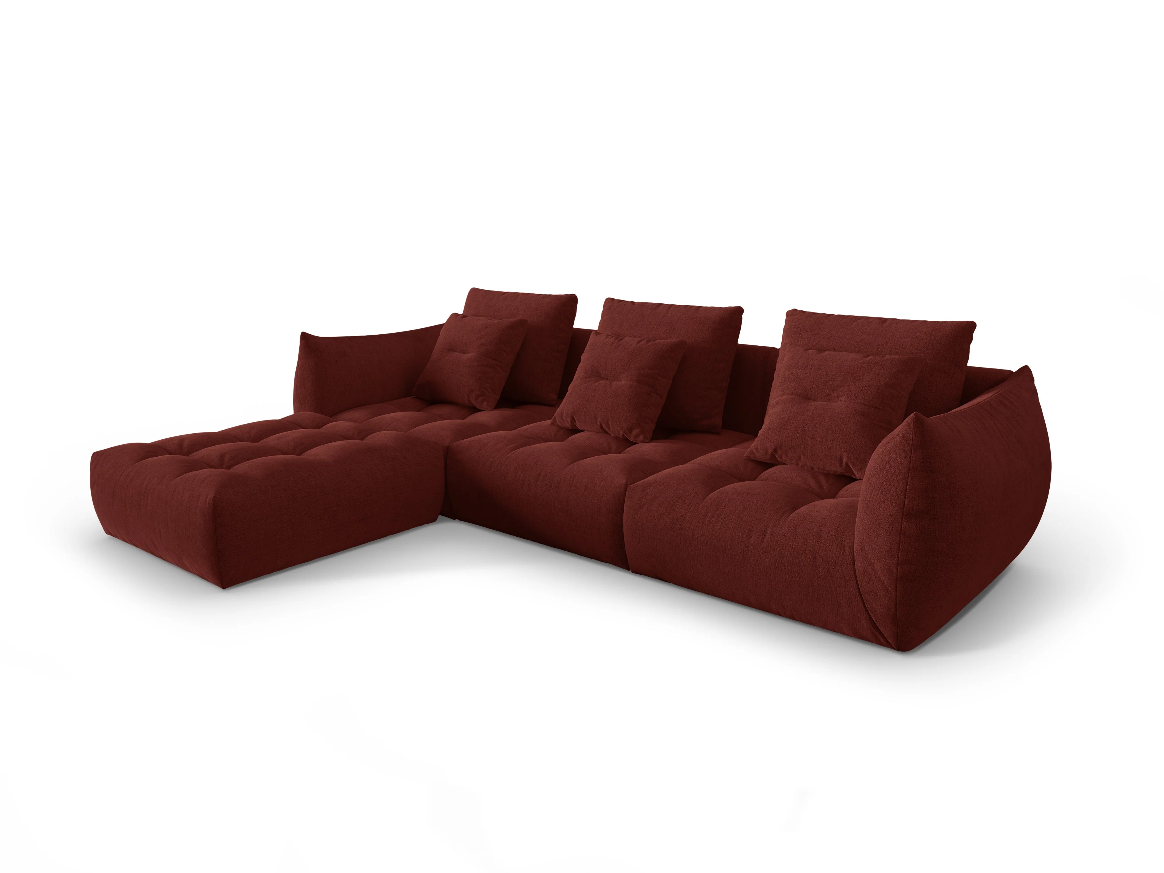 Narożnik modułowy BLOOM czerwony szenil - Image 3
