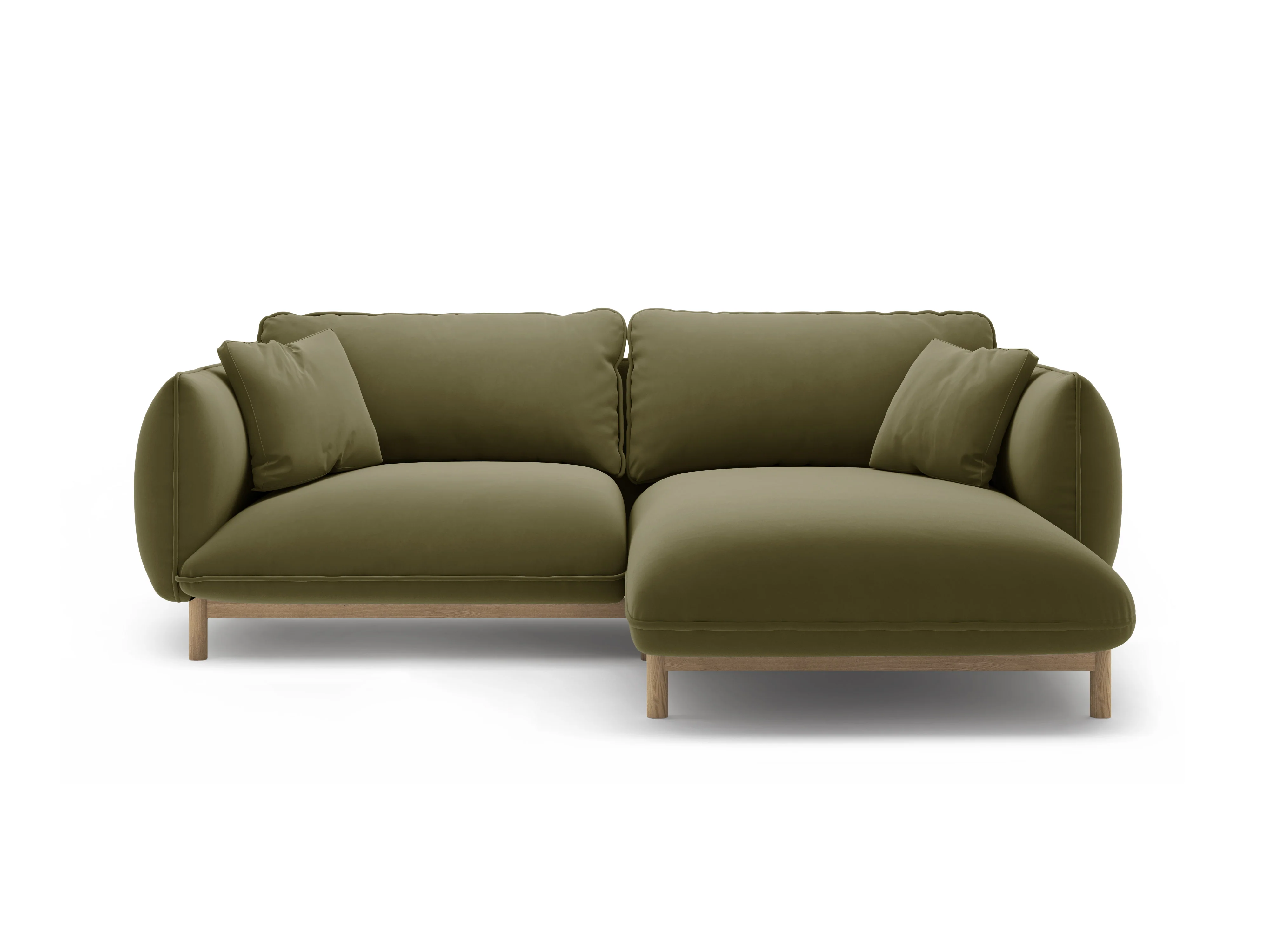 Narożnik aksamitny prawostronny ADA jasnozielony - Image 3