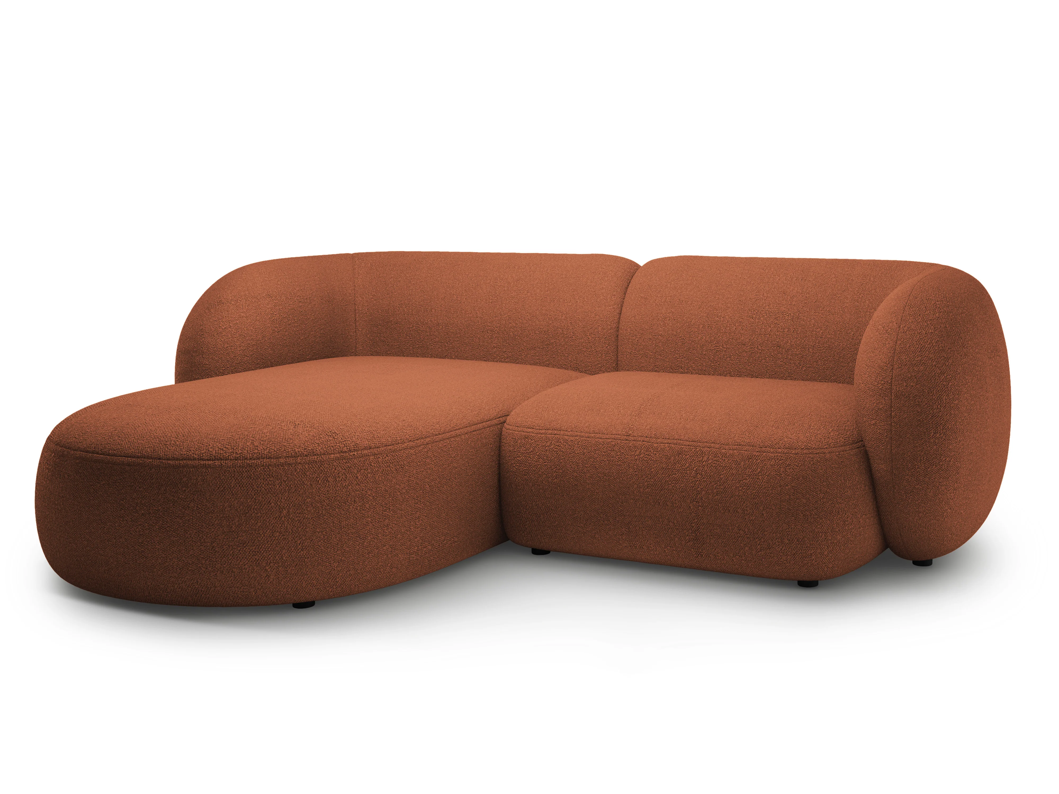 Narożnik lewostronny 2-osobowy KATE terracotta boucle - Image 2