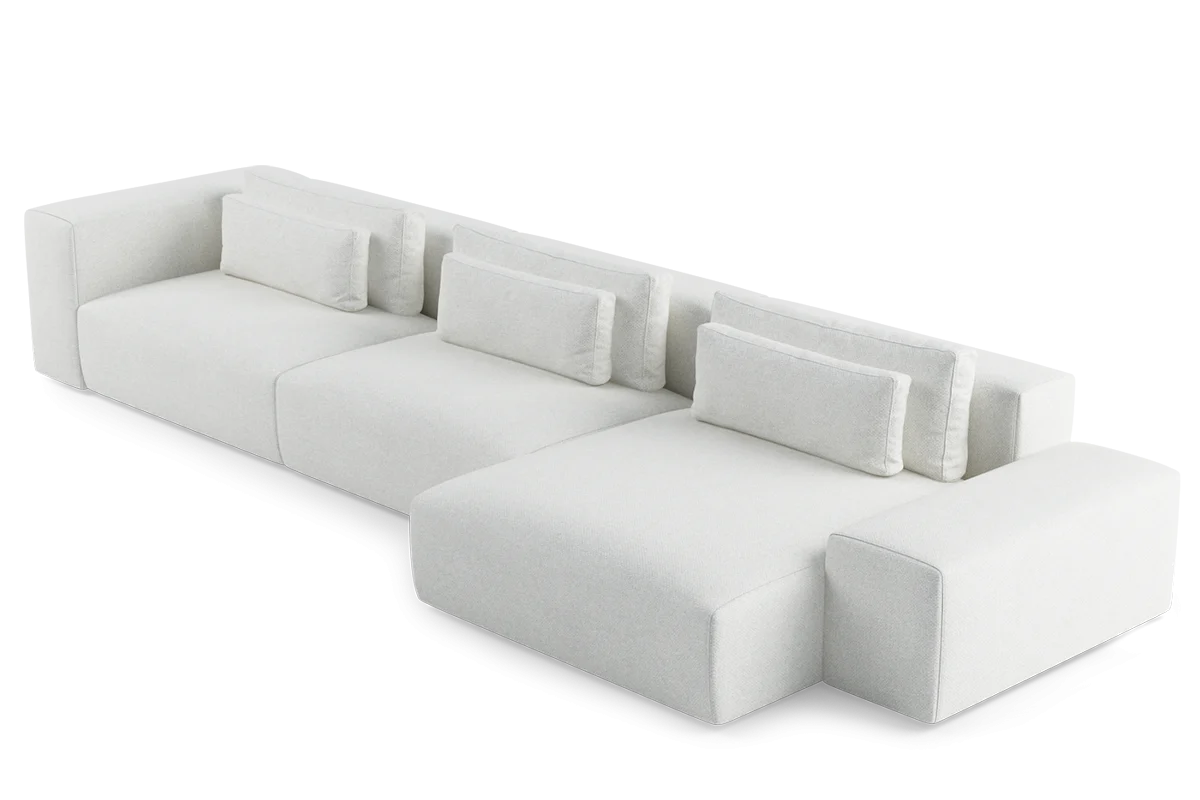 Narożnik modułowy 5,5-osobowy prawostronny FLAVIO tapicerowany - Image 5