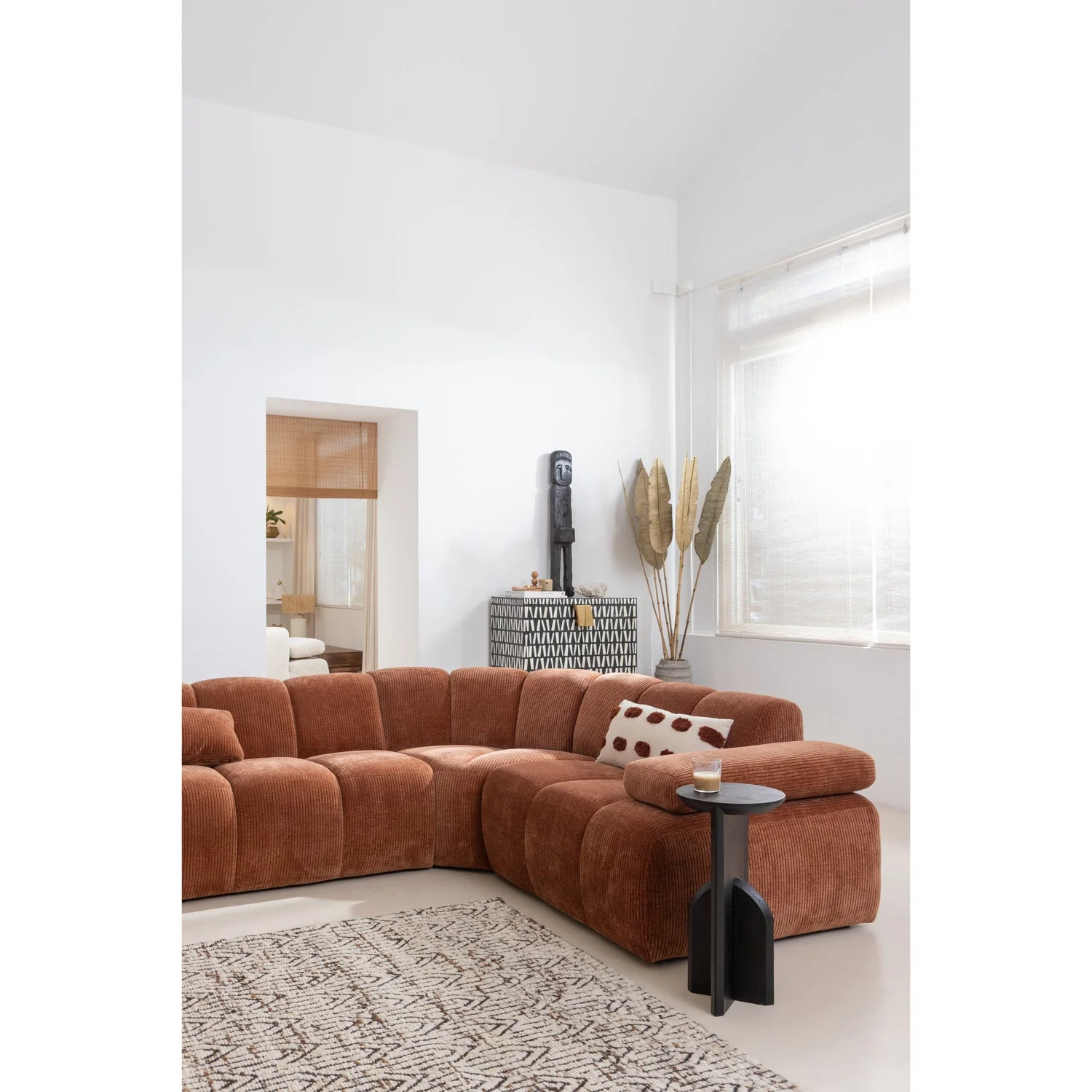 Narożnik modułowy prawostronny 6-osobowy MOJO ecru sztruks - Image 3