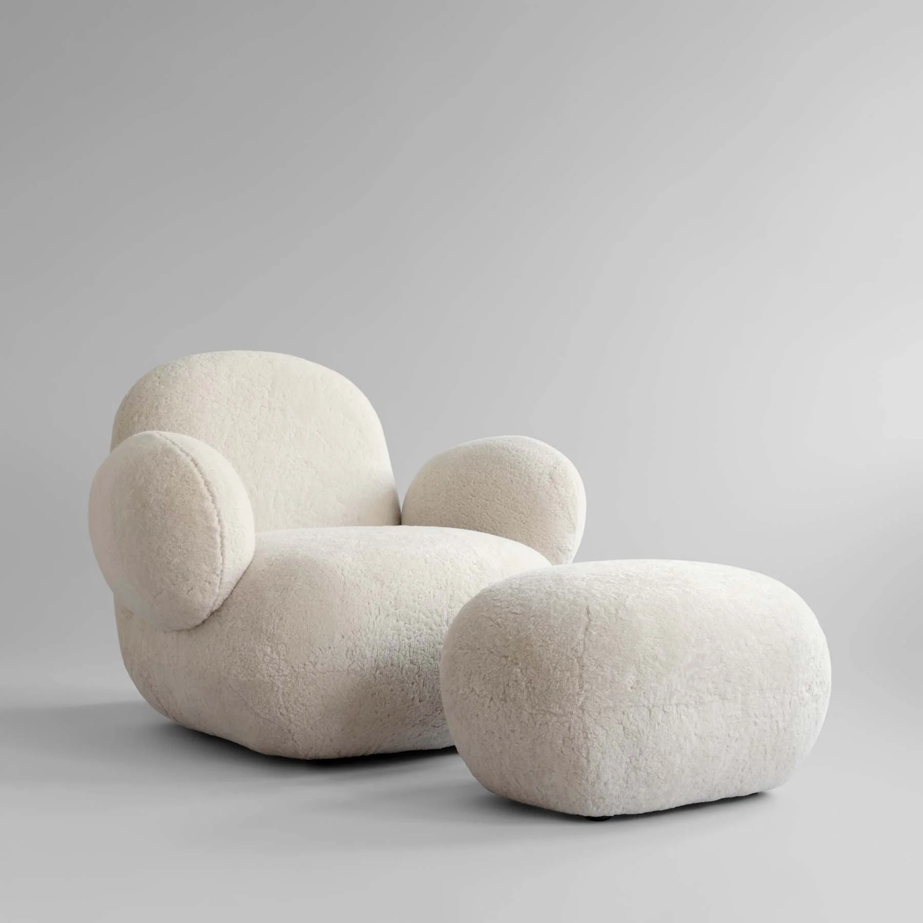 Podnóżek w tkanine Sheepskin TOE biały - Image 3