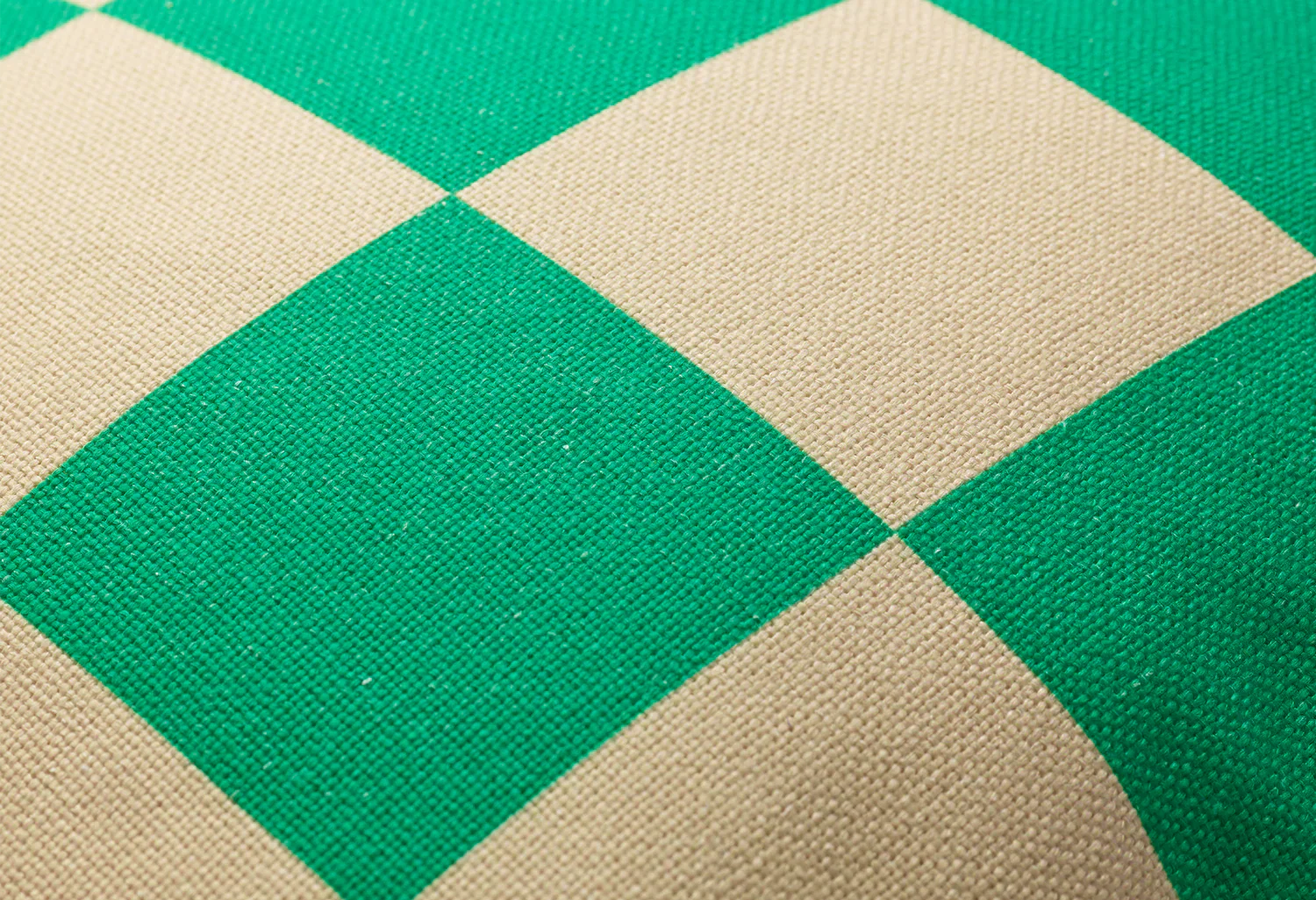 Poduszka STRIPES AND CHECKS piaskowy z zielonym - Image 4