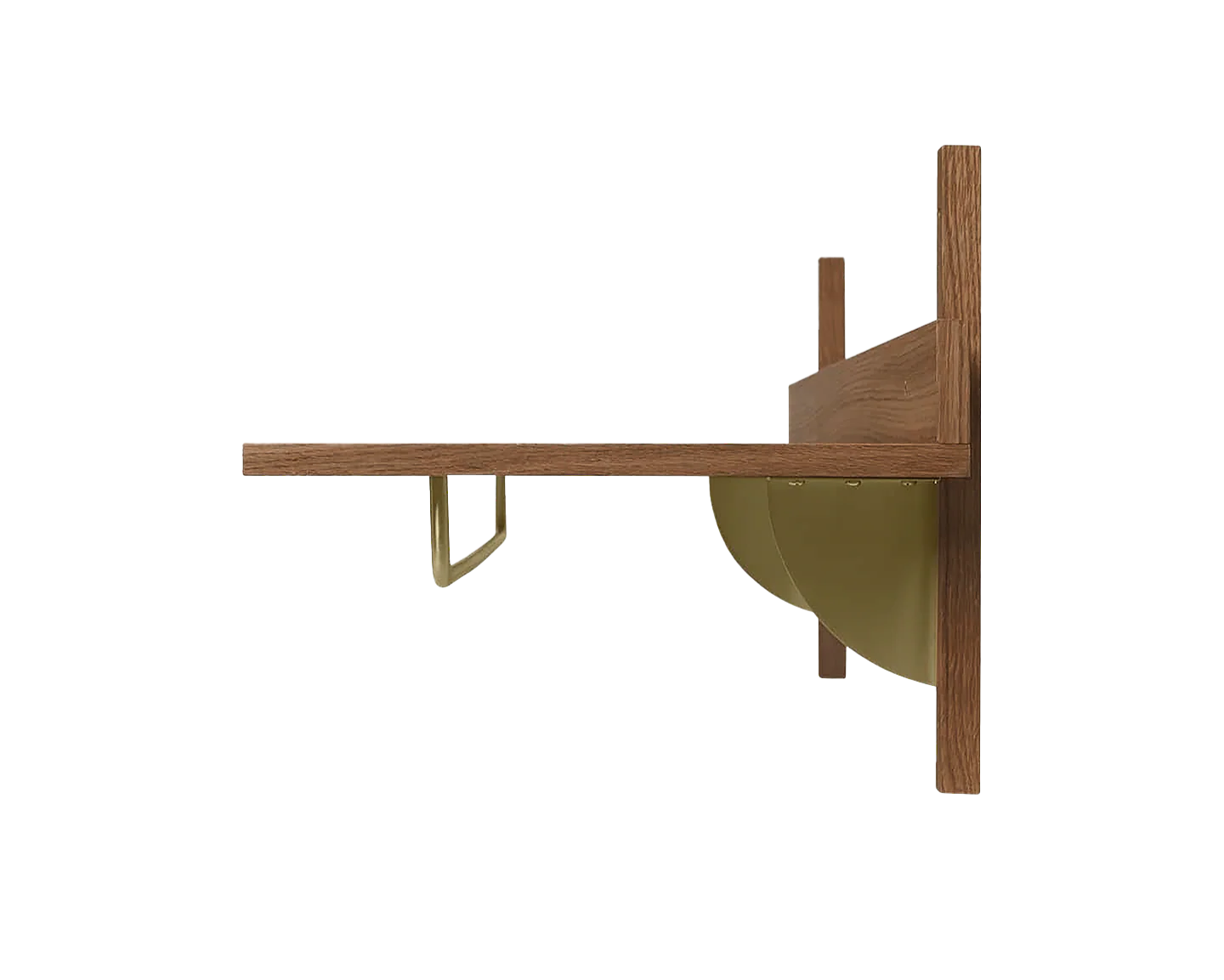 Półka z relingiem SECTOR RACK SHELF fornir z dymionego dębu - Image 4
