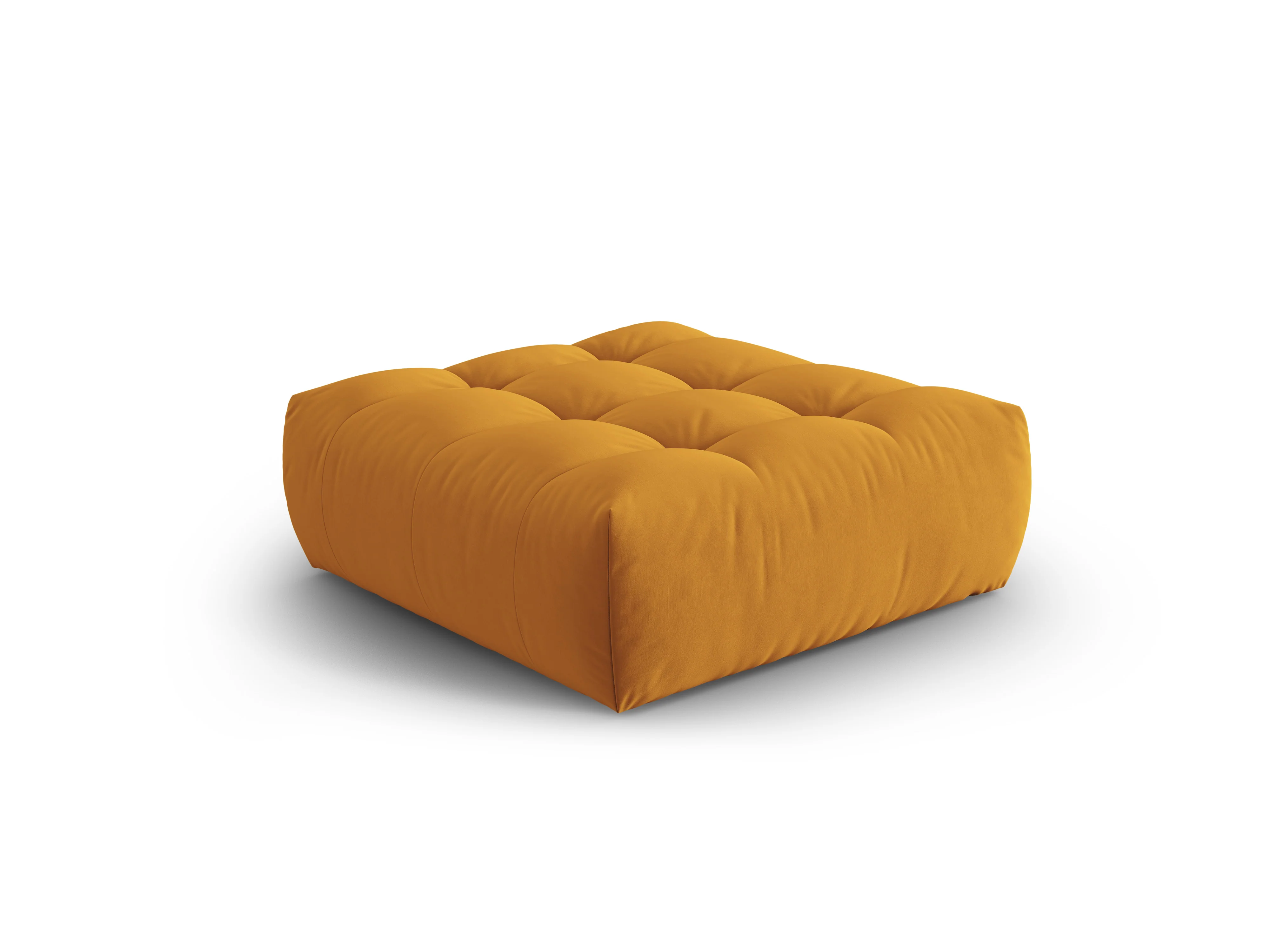 Puf aksamitny BLOOM żółty - Image 3