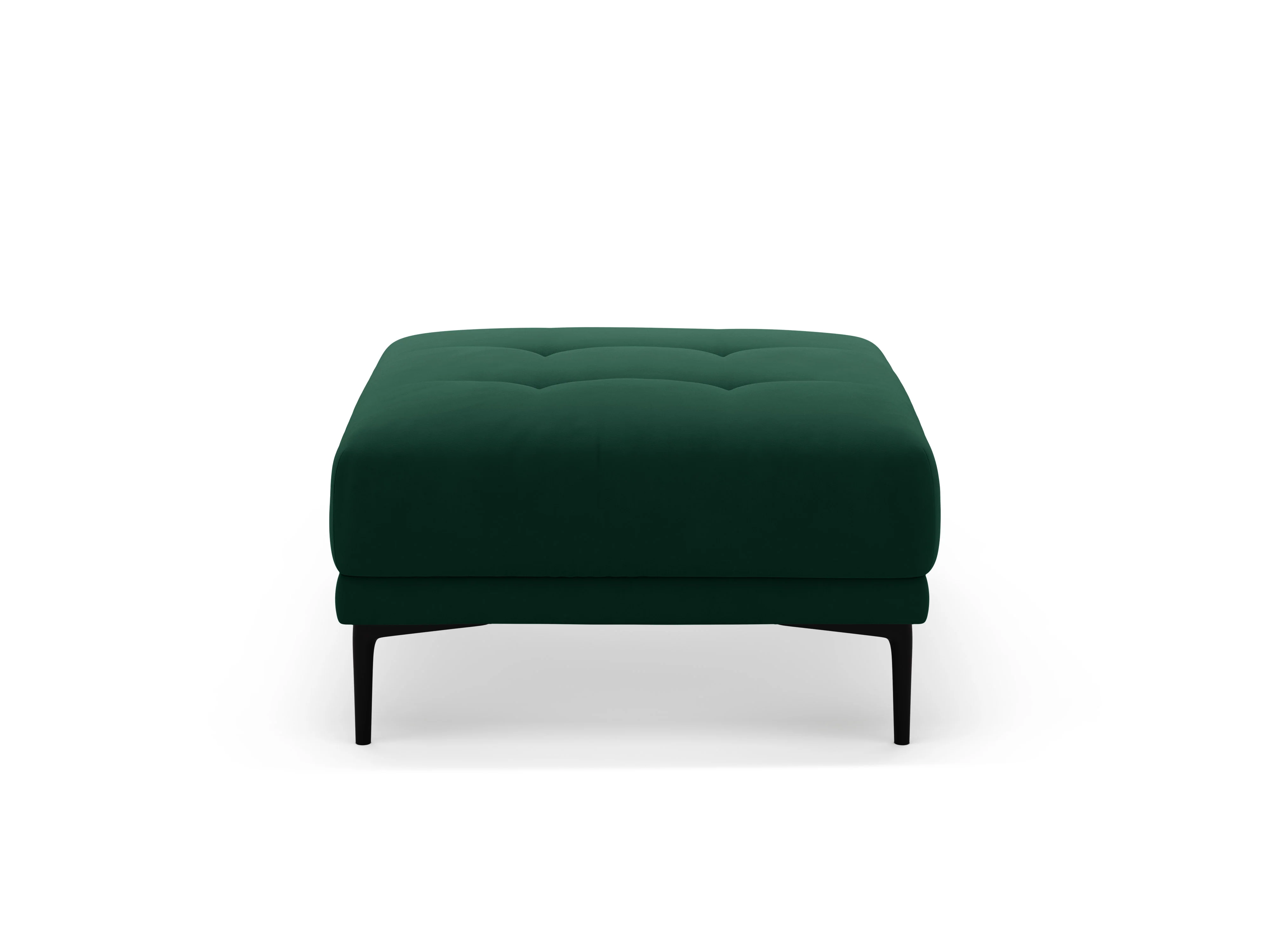 Puf kwadratowy aksamitny BEMY butelkowa zieleń - Image 4