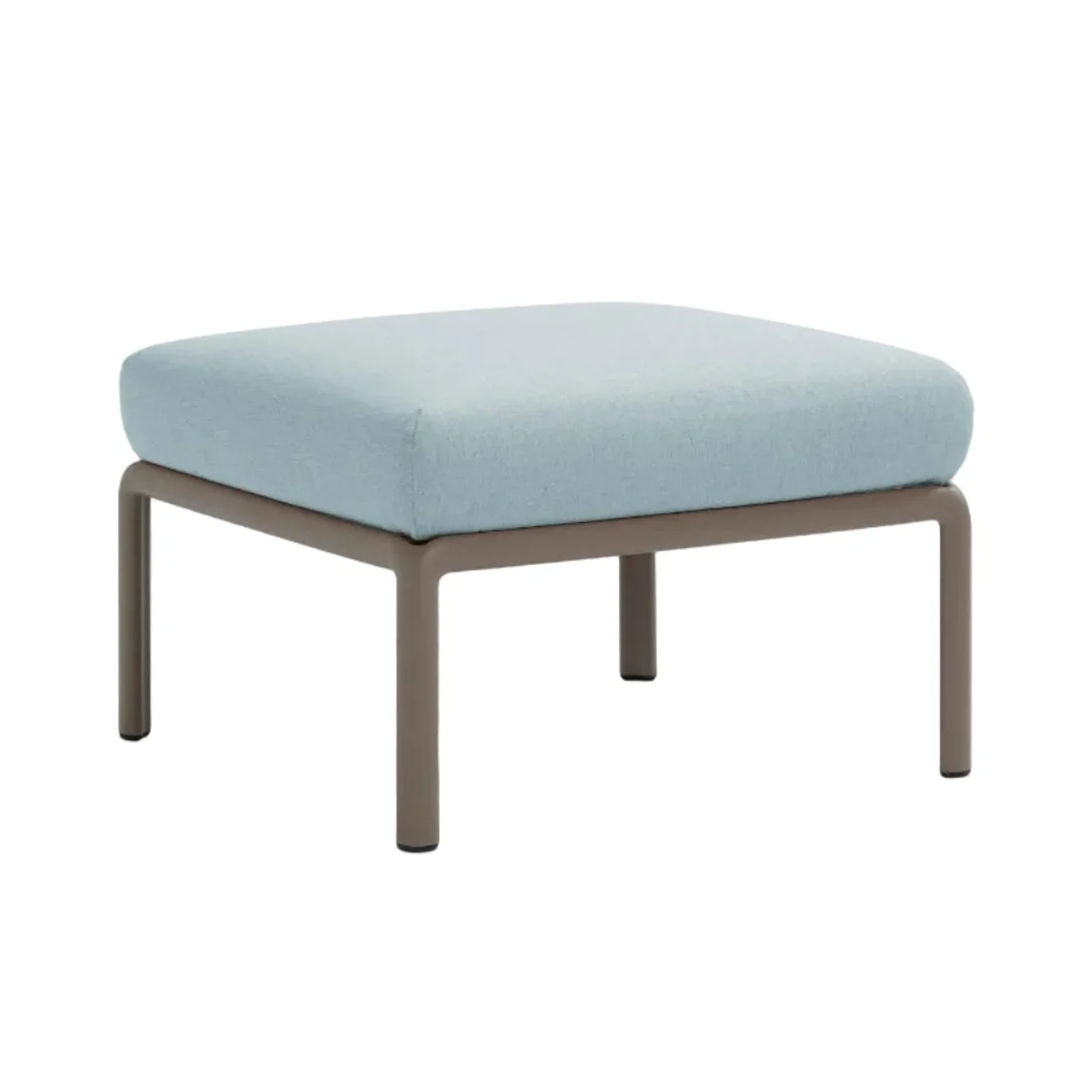 Puf zewnętrzny KOMODO błękitny Sunbrella® z taupe podstawą