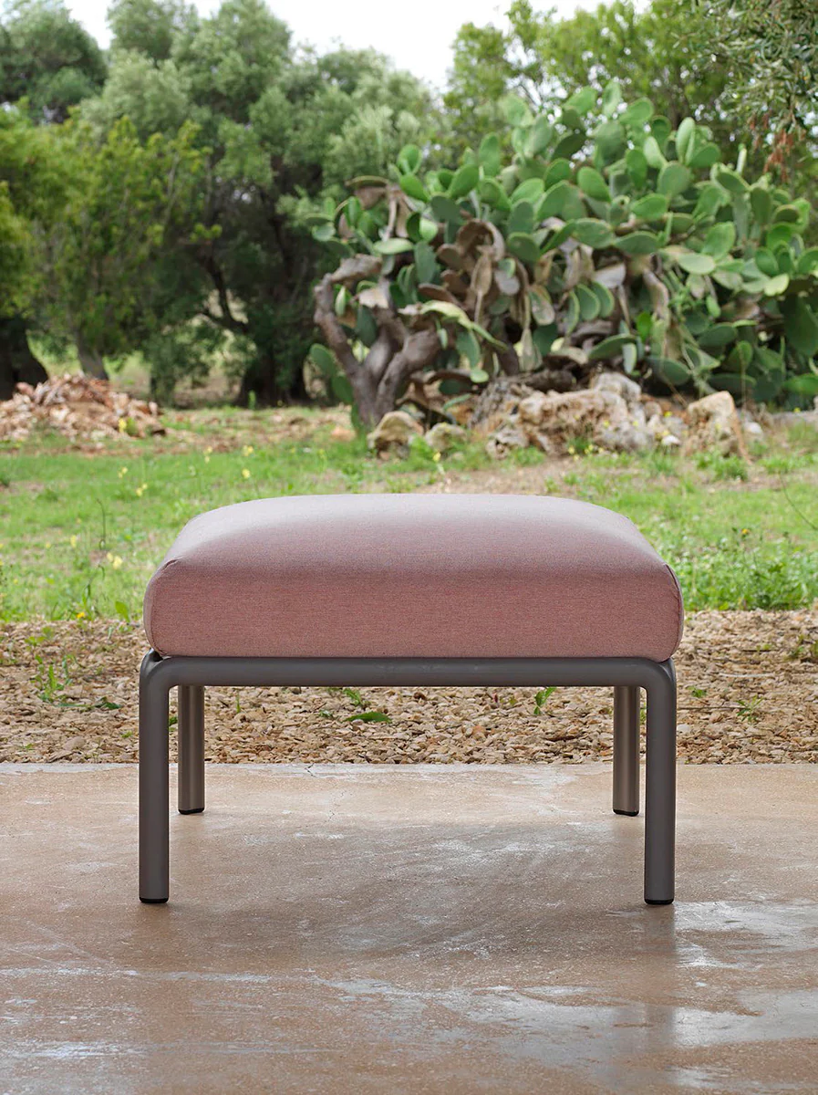 Puf zewnętrzny KOMODO beżowy Sunbrella® z agave zieloną podstawą - Image 5