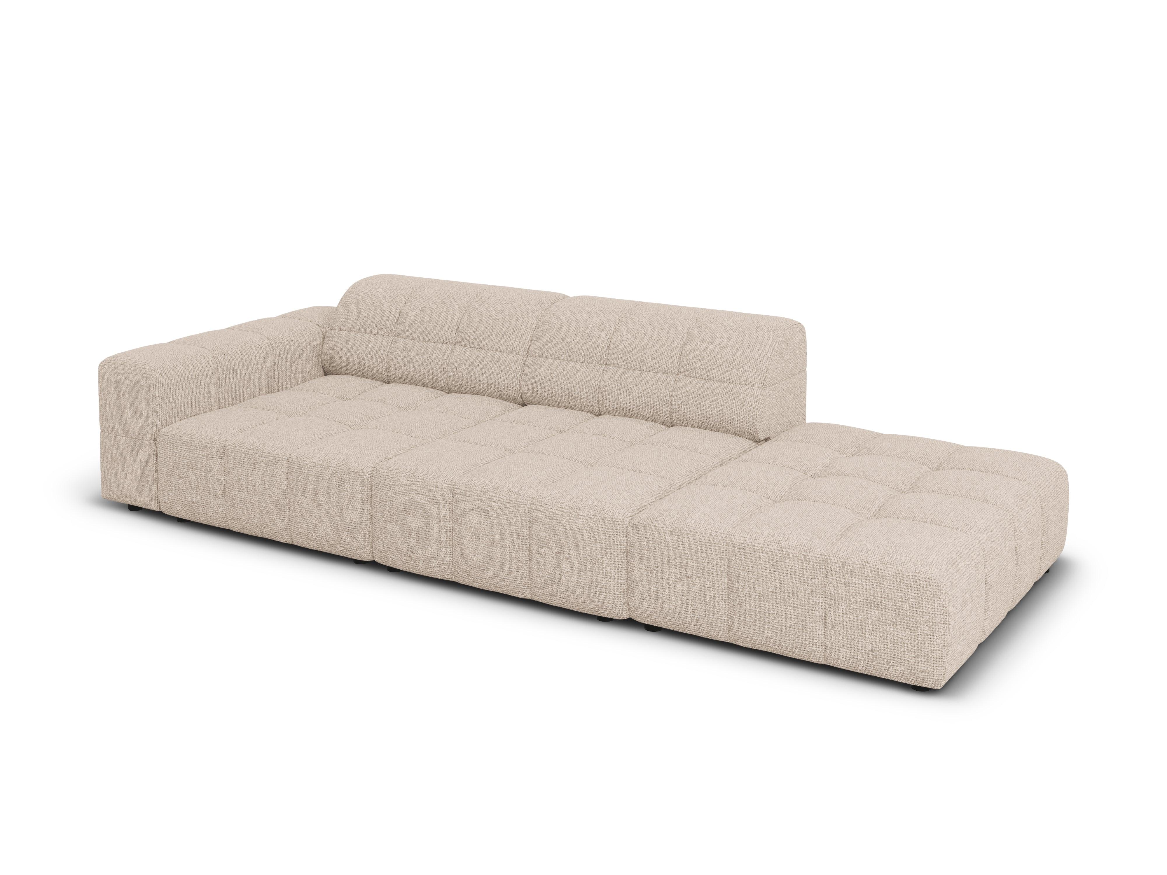 Sofa prawostronna 3-osobowa CHICAGO beżowy szenil - Image 10