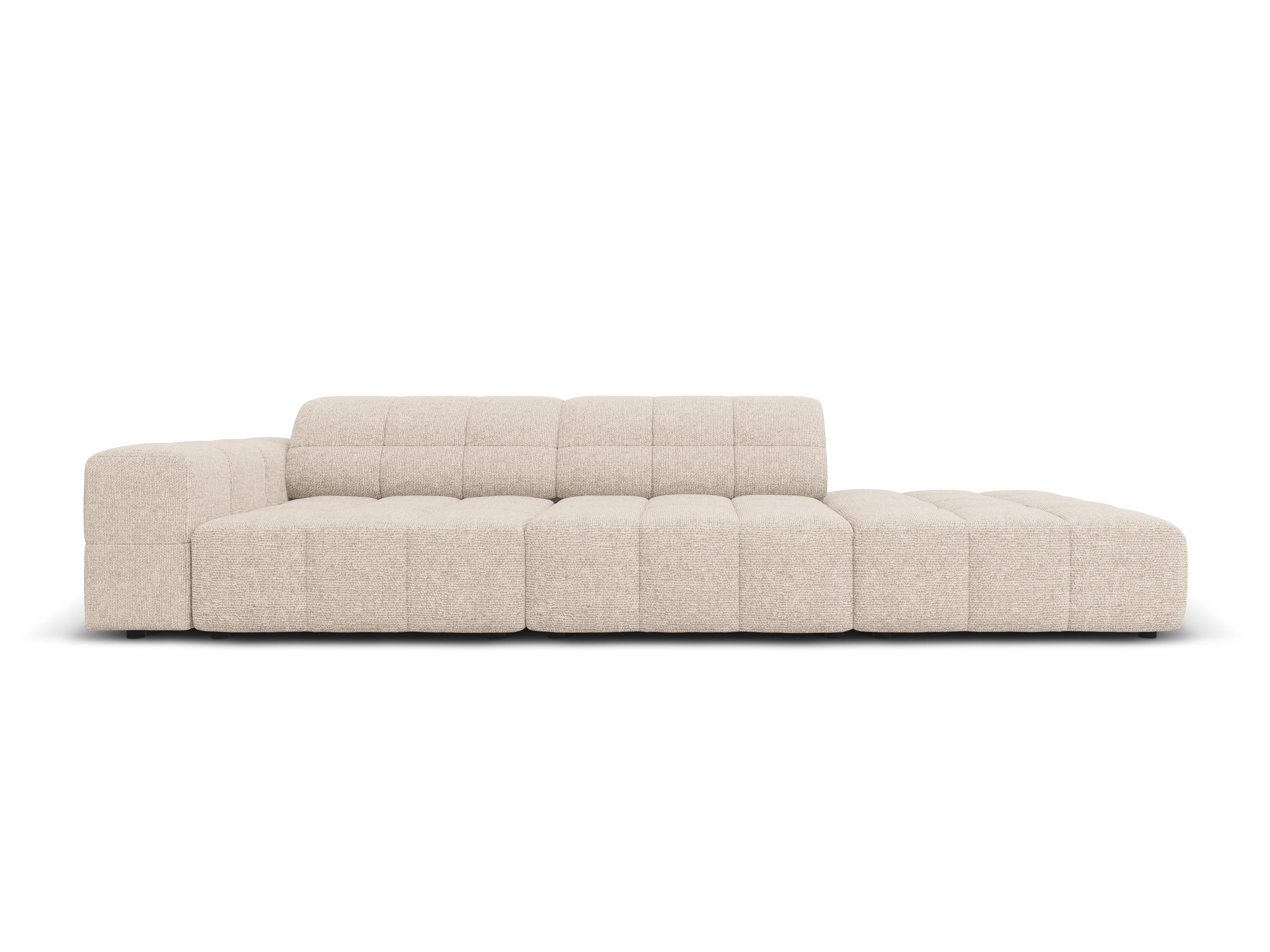 Sofa prawostronna 3-osobowa CHICAGO beżowy szenil - Image 3
