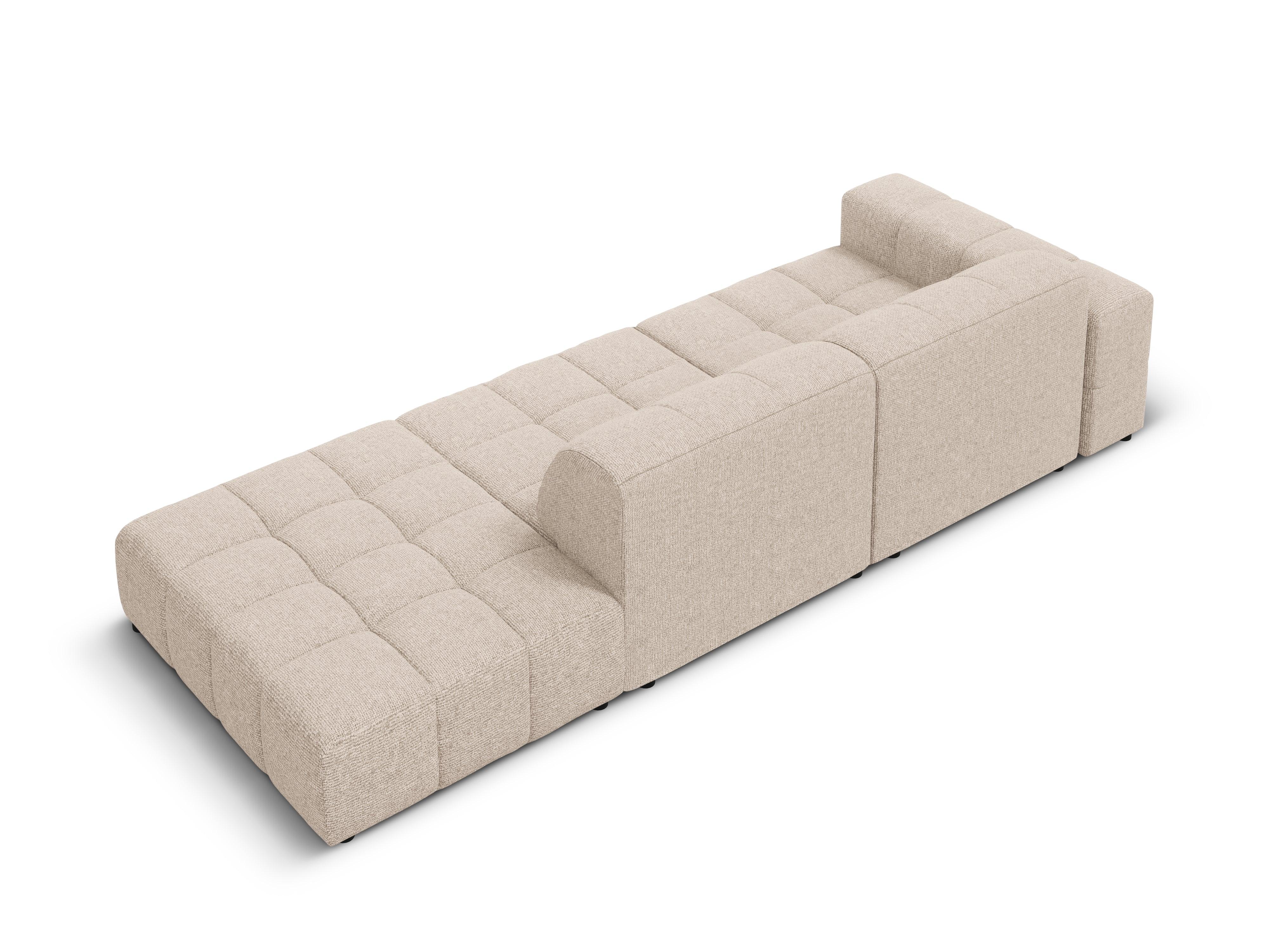 Sofa prawostronna 3-osobowa CHICAGO beżowy szenil - Image 5