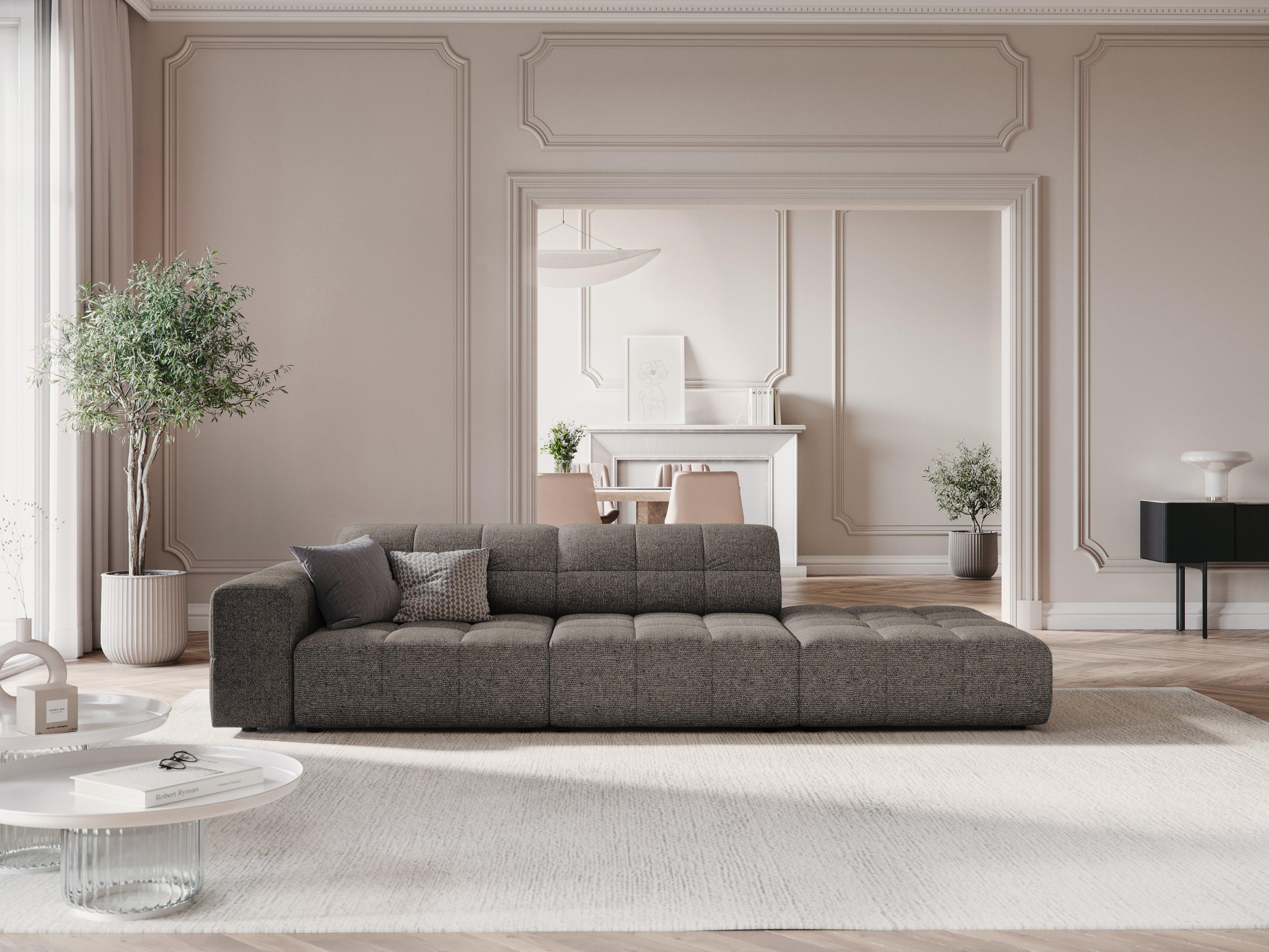 Sofa prawostronna 3-osobowa CHICAGO szary szenil - Image 8