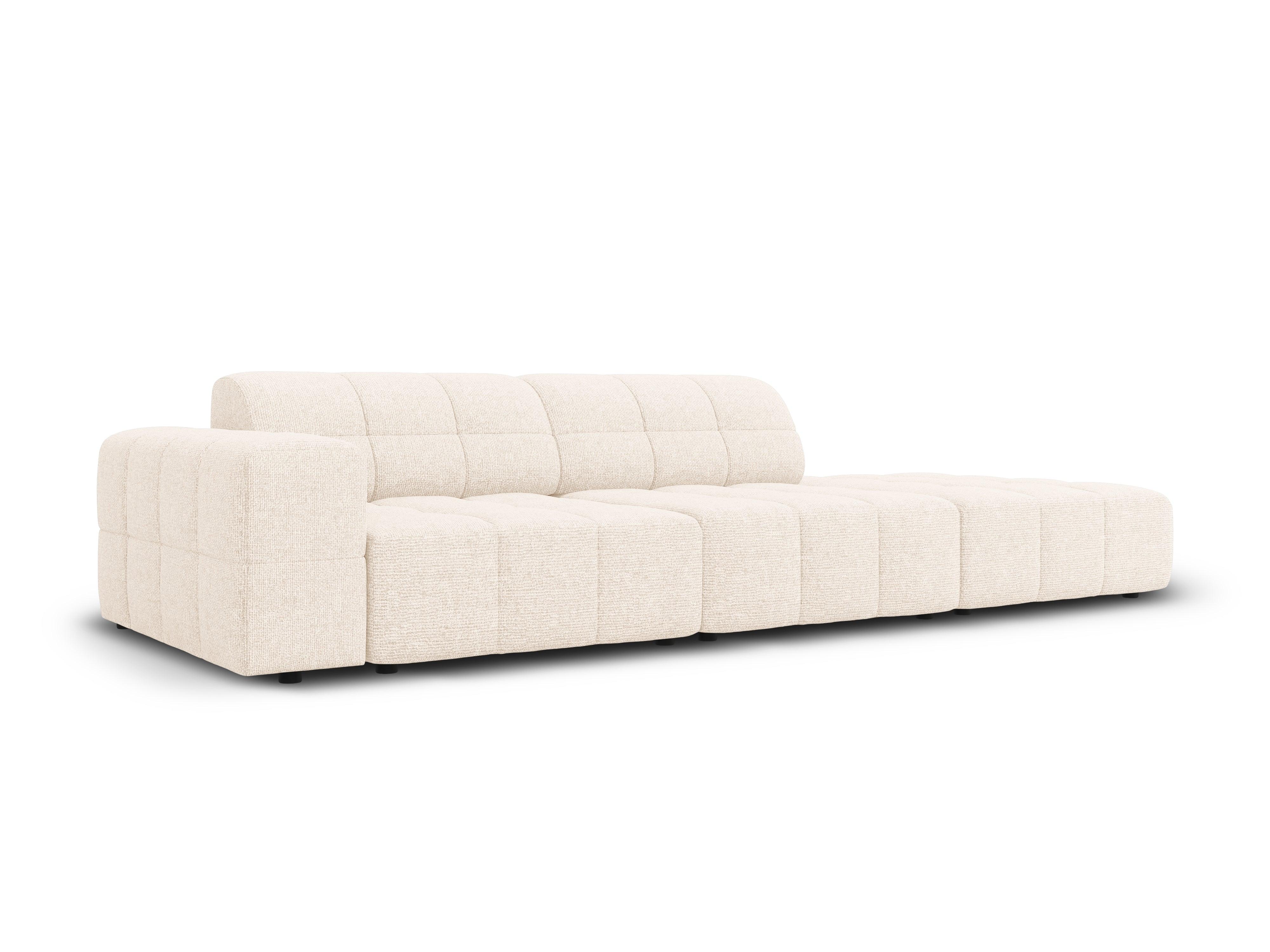 Sofa prawostronna 3-osobowa CHICAGO jasnobeżowy szenil
