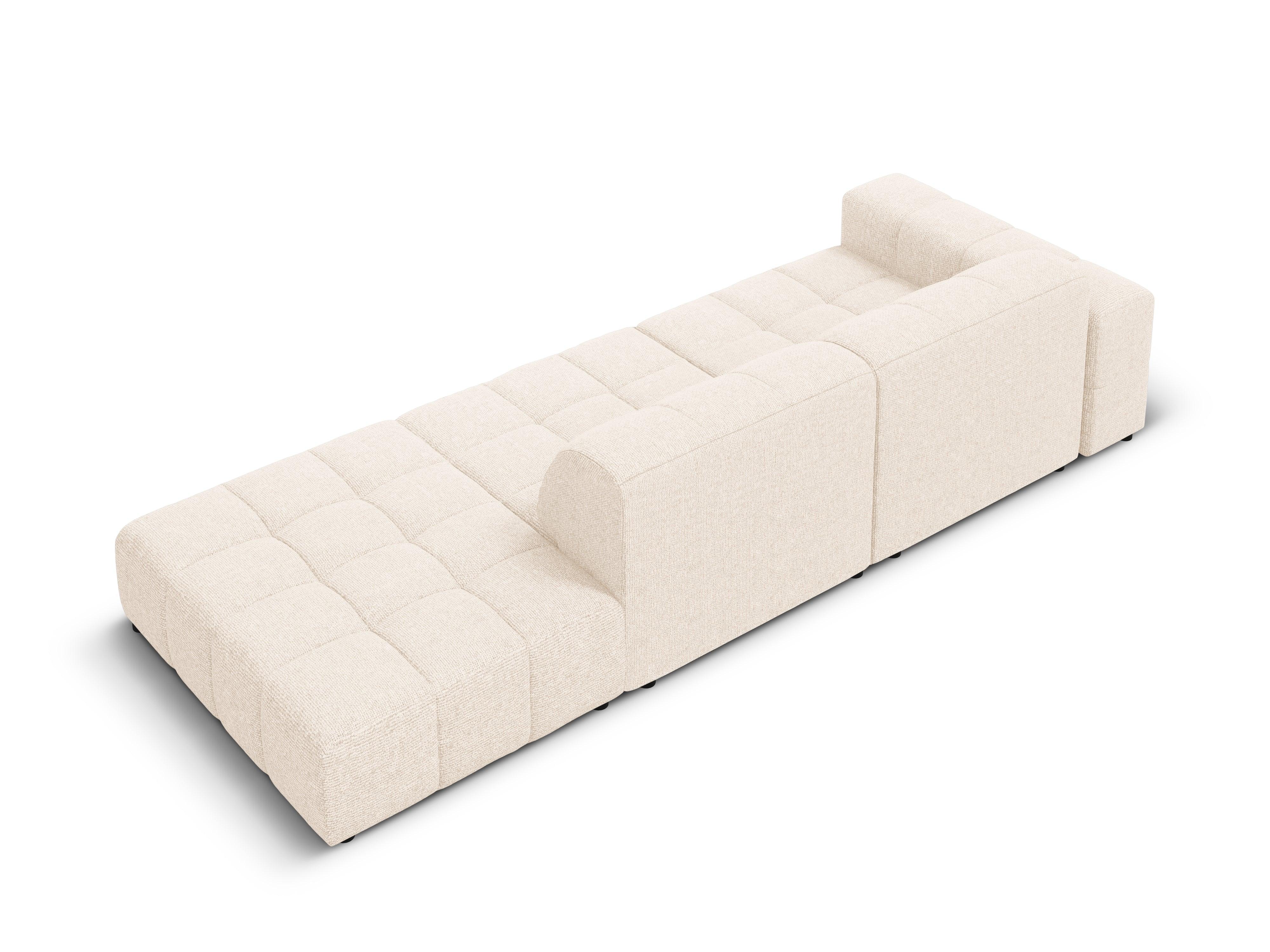 Sofa prawostronna 3-osobowa CHICAGO jasnobeżowy szenil - Image 5