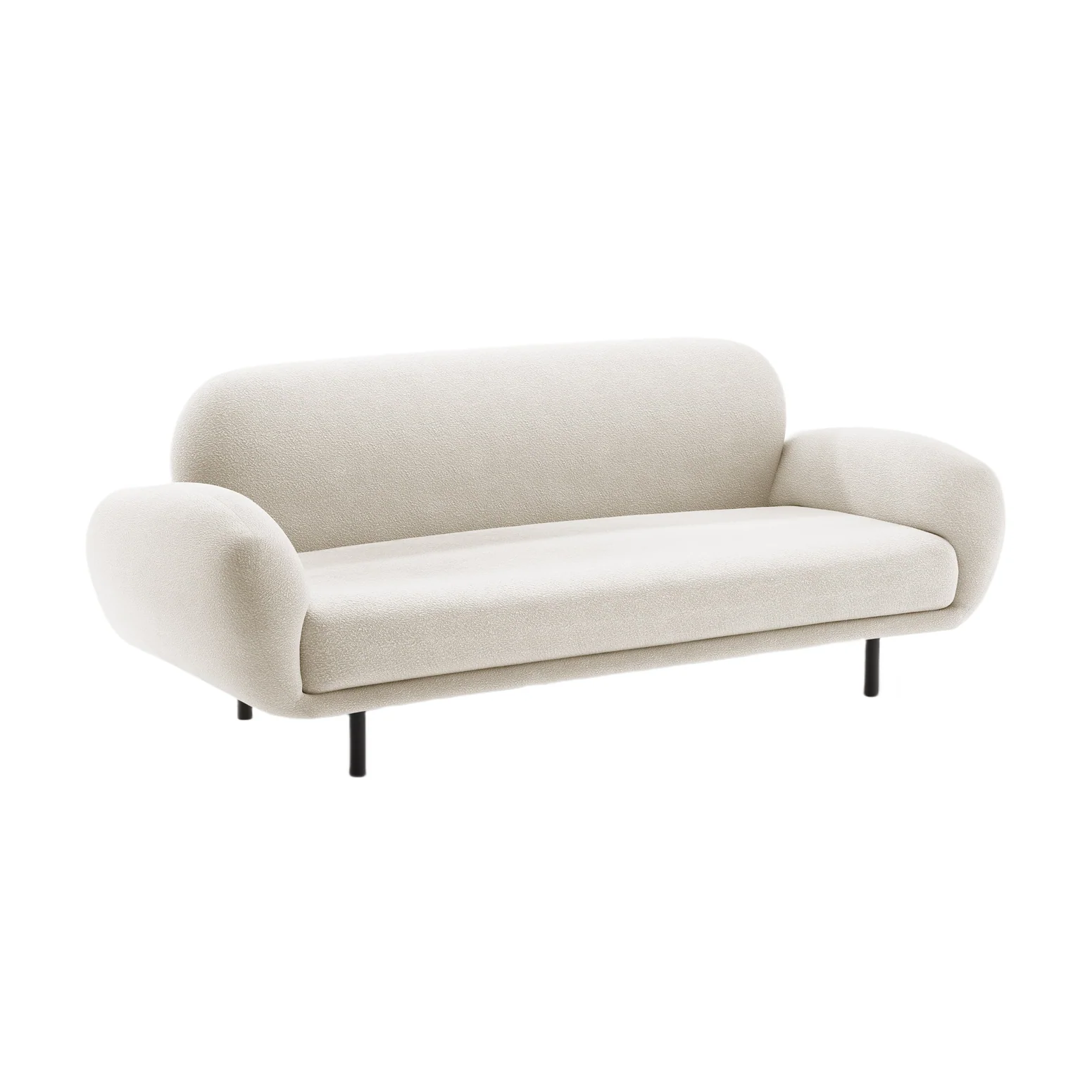 Sofa 2,5-osobowa POPPY biały boucle
