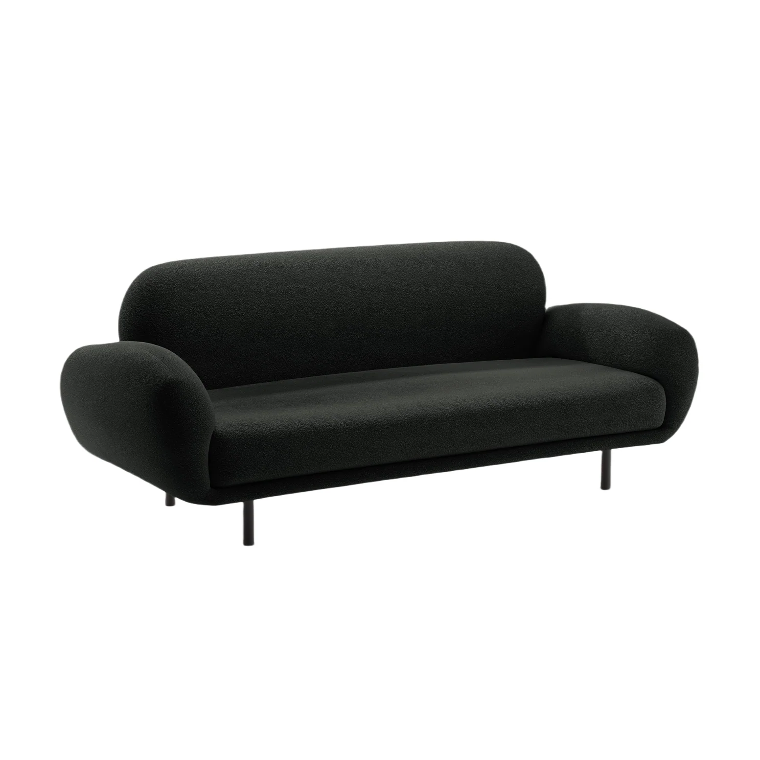 Sofa 2,5-osobowa POPPY czarny boucle