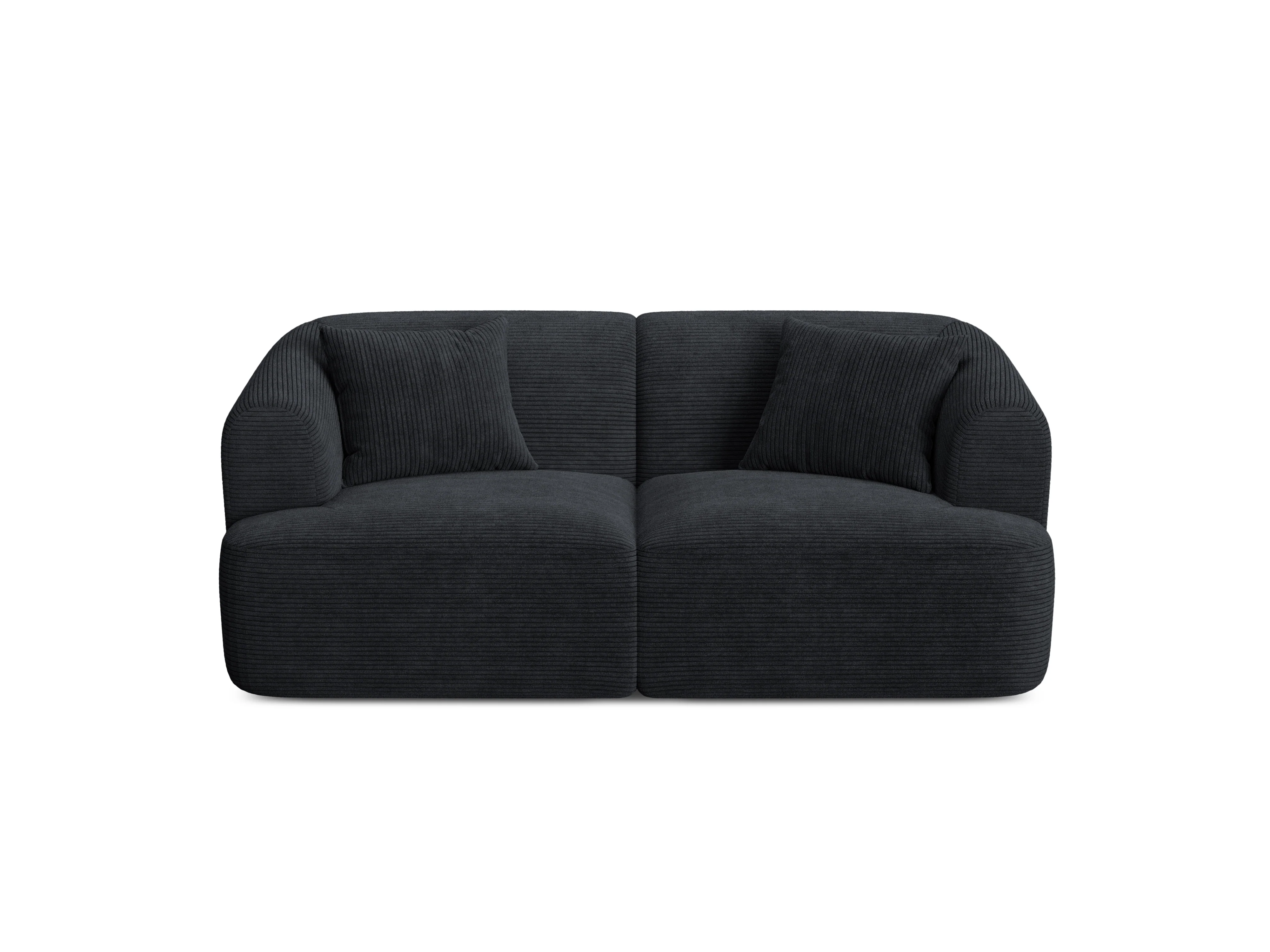 Sofa 2-osobowa CAMPI czarny sztruks - Image 3
