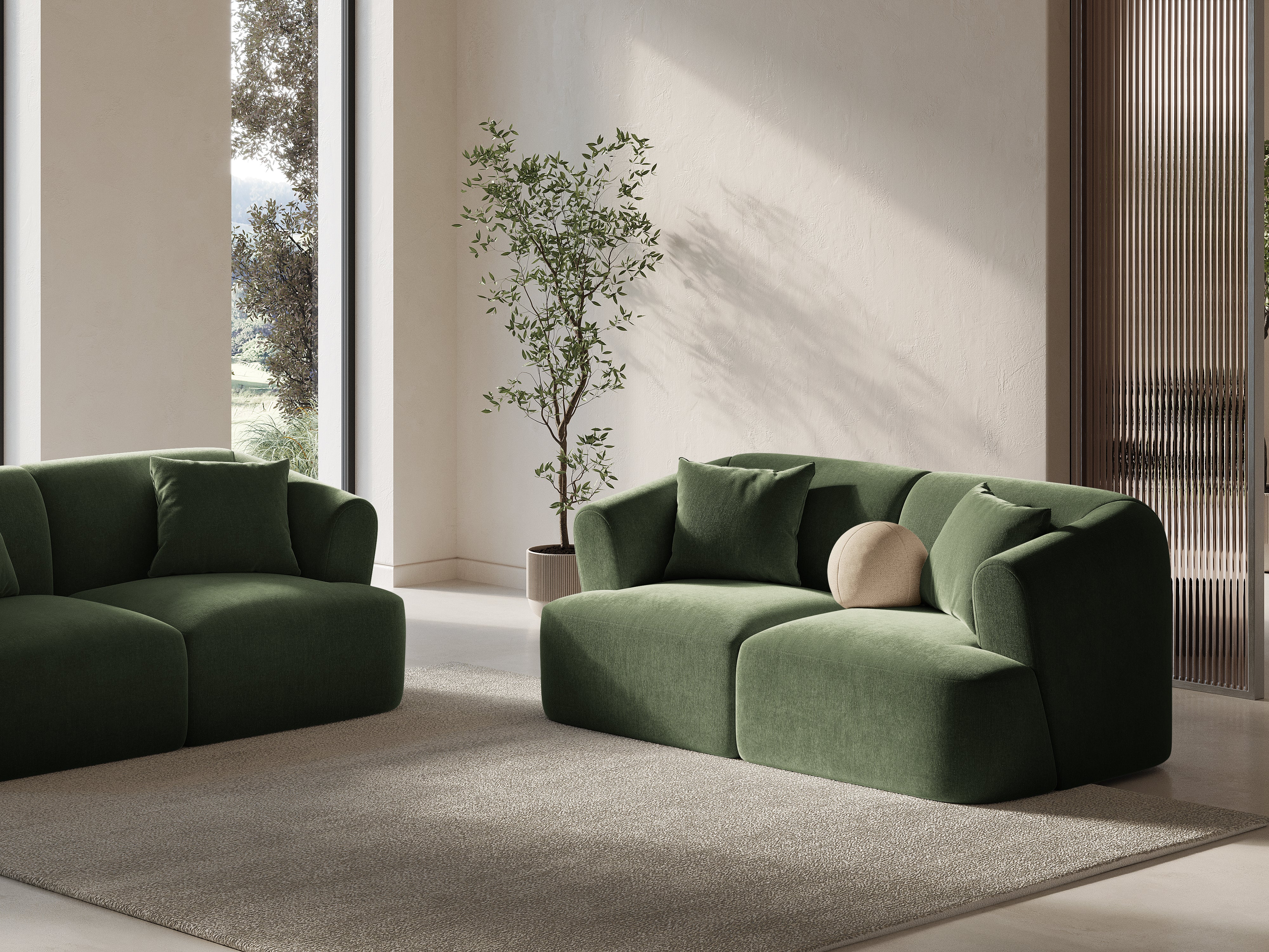 Sofa 2-osobowa CAMPI czarny sztruks - Image 2