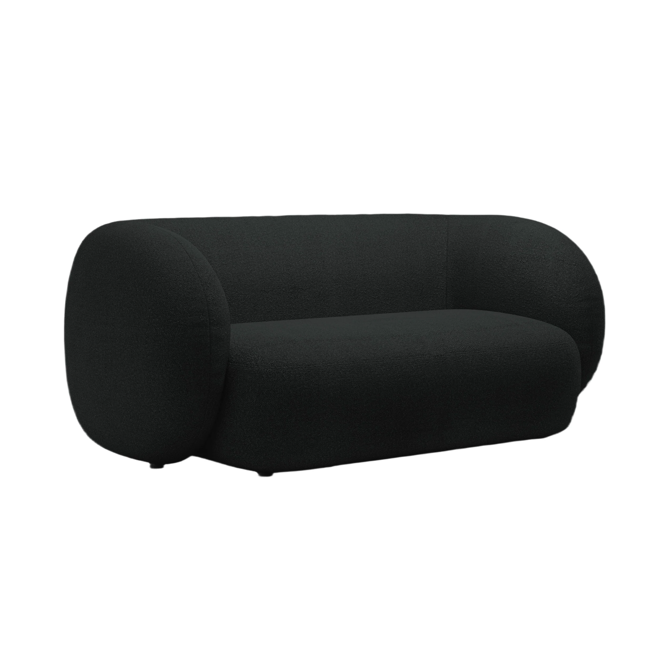 Sofa 2-osobowa KATE czarny boucle