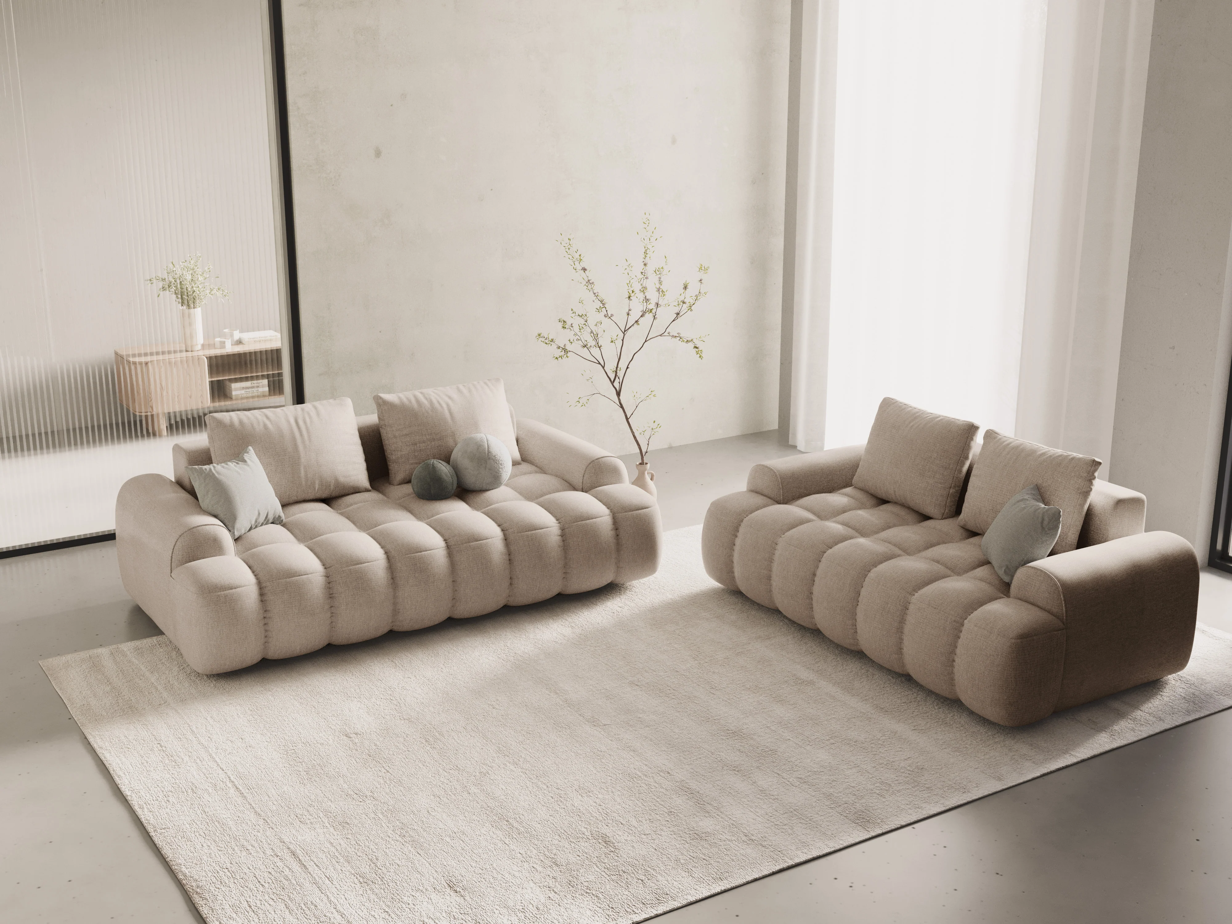 Sofa 2-osobowa LINZ piaskowy - Image 2