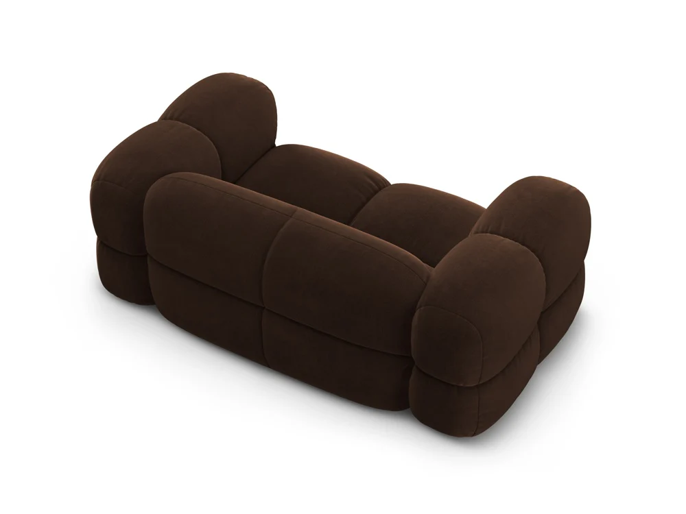 Sofa 2-osobowa aksamitna LORETTO czekoladowy - Image 5