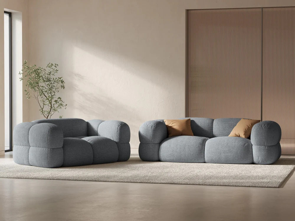 Sofa 2-osobowa LORETTO szarobłękitny - Image 2