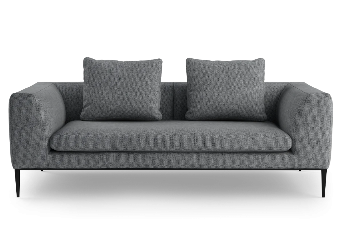 Sofa 2-osobowa NASH tapicerowana z czarną podstawą - Image 3