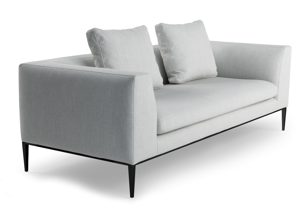Sofa 2-osobowa NASH tapicerowana z czarną podstawą - Image 5