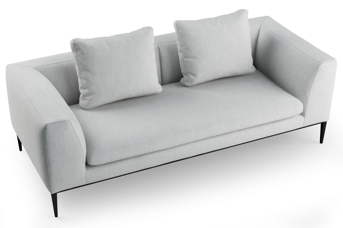 Sofa 2-osobowa NASH tapicerowana z czarną podstawą - Image 6