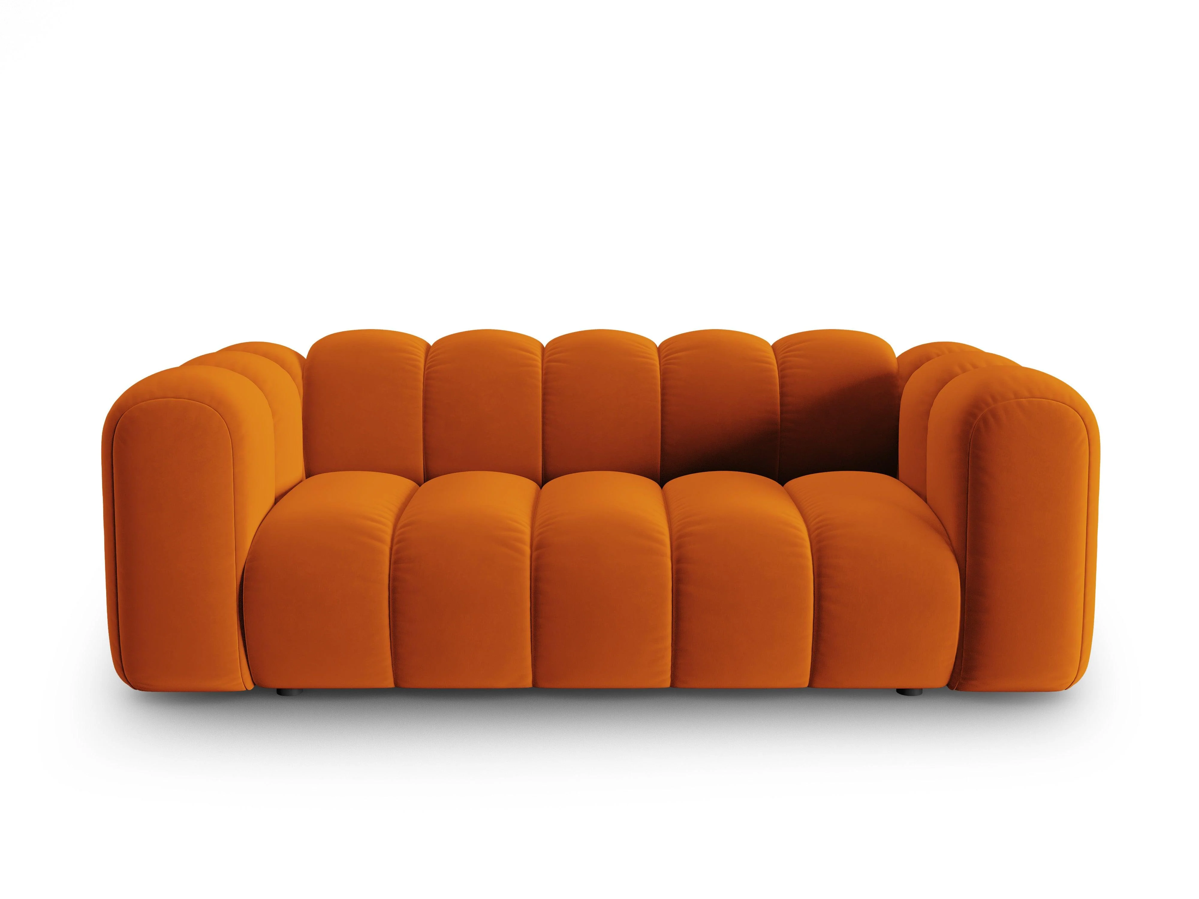 Sofa aksamitna 2-osobowa LUPINE ceglany - Image 3